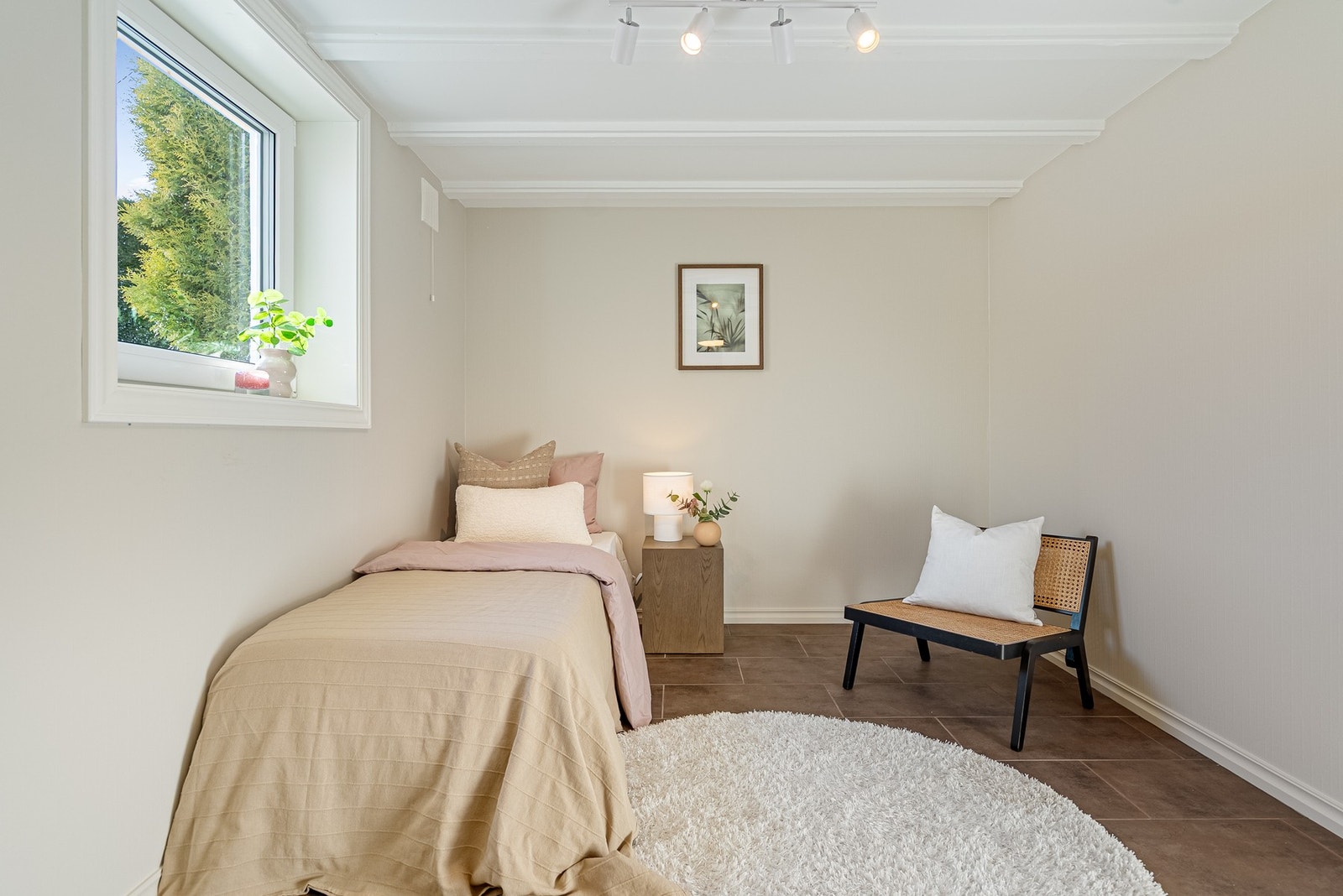 I bruksendringen er det godkjent soverom i etasjen Galleribilde