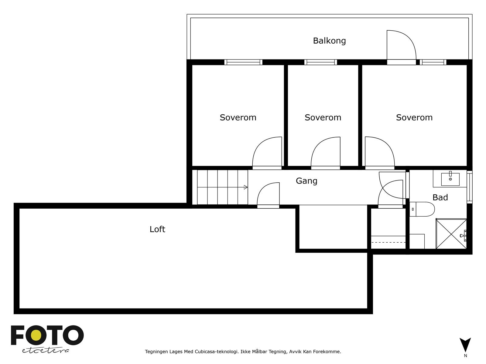 Prestegårdsveien 11 - 2. etasje. Veiledende planskisse - ikke målbar Galleribilde