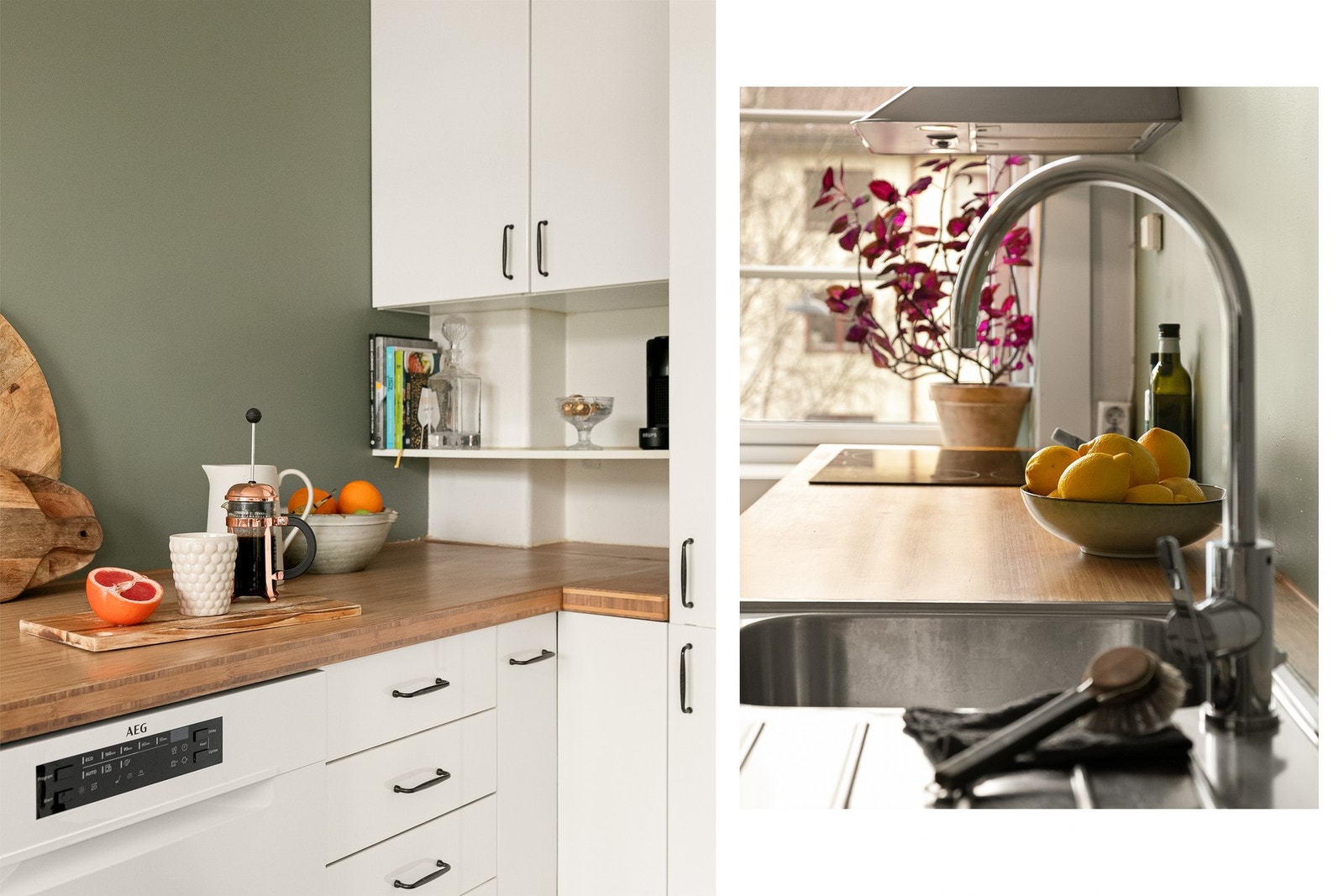 Kjøkkenet har rikelig med skap- og benkeplass. Galleribilde