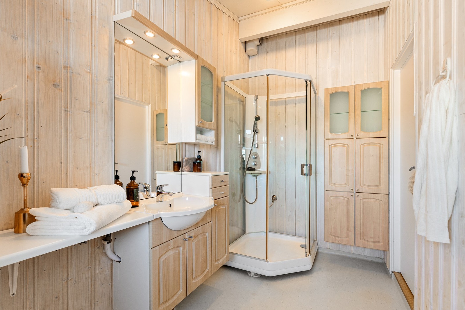 Vanntett sjikt/membran i gulv og vegger er gitt TG3 i tilstandsrapporten. Galleribilde