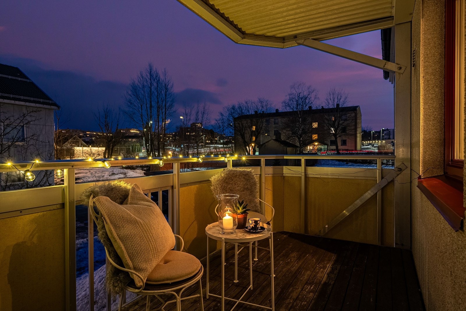 Fin kveldsstemning på balkongen Galleribilde