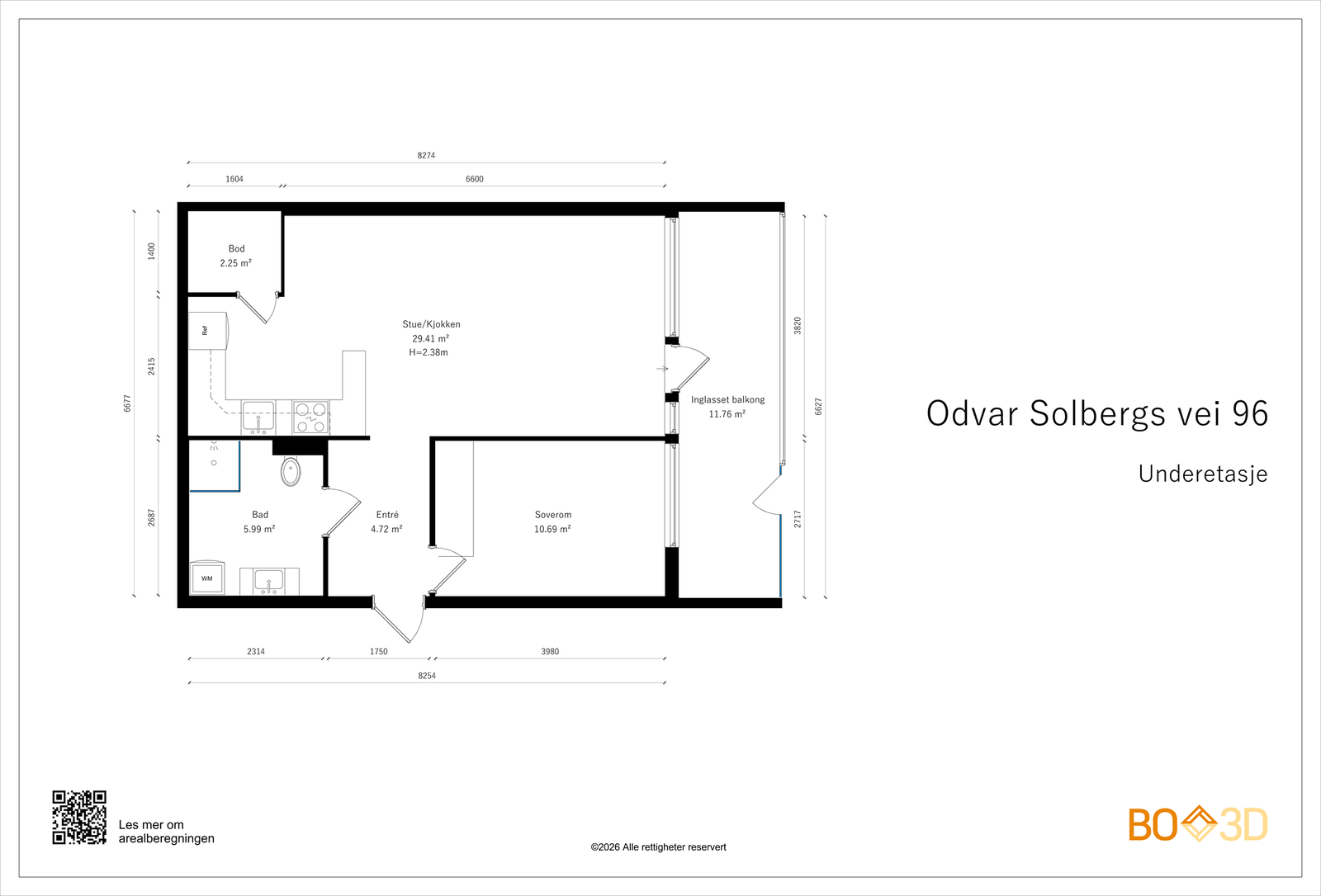 Vi starter med plantegningen slik at du for orientert deg i boligen! Galleribilde