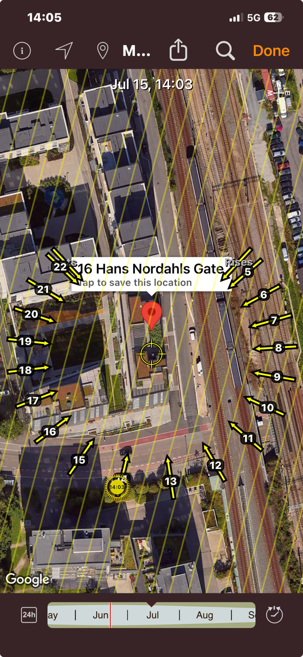 Solkart Hans Nordahls gate 16. Galleribilde