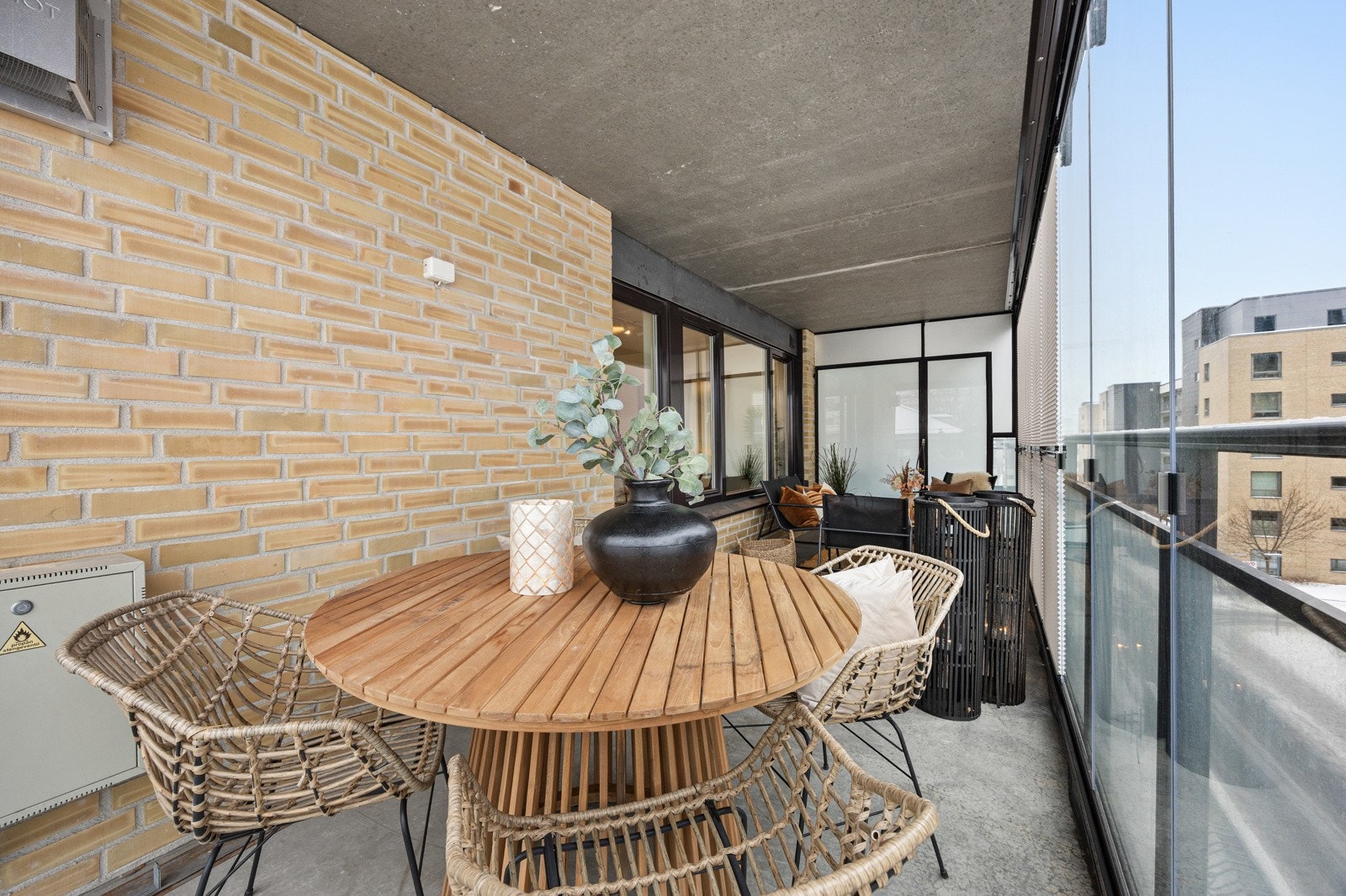 Innglasset terrasse Galleribilde