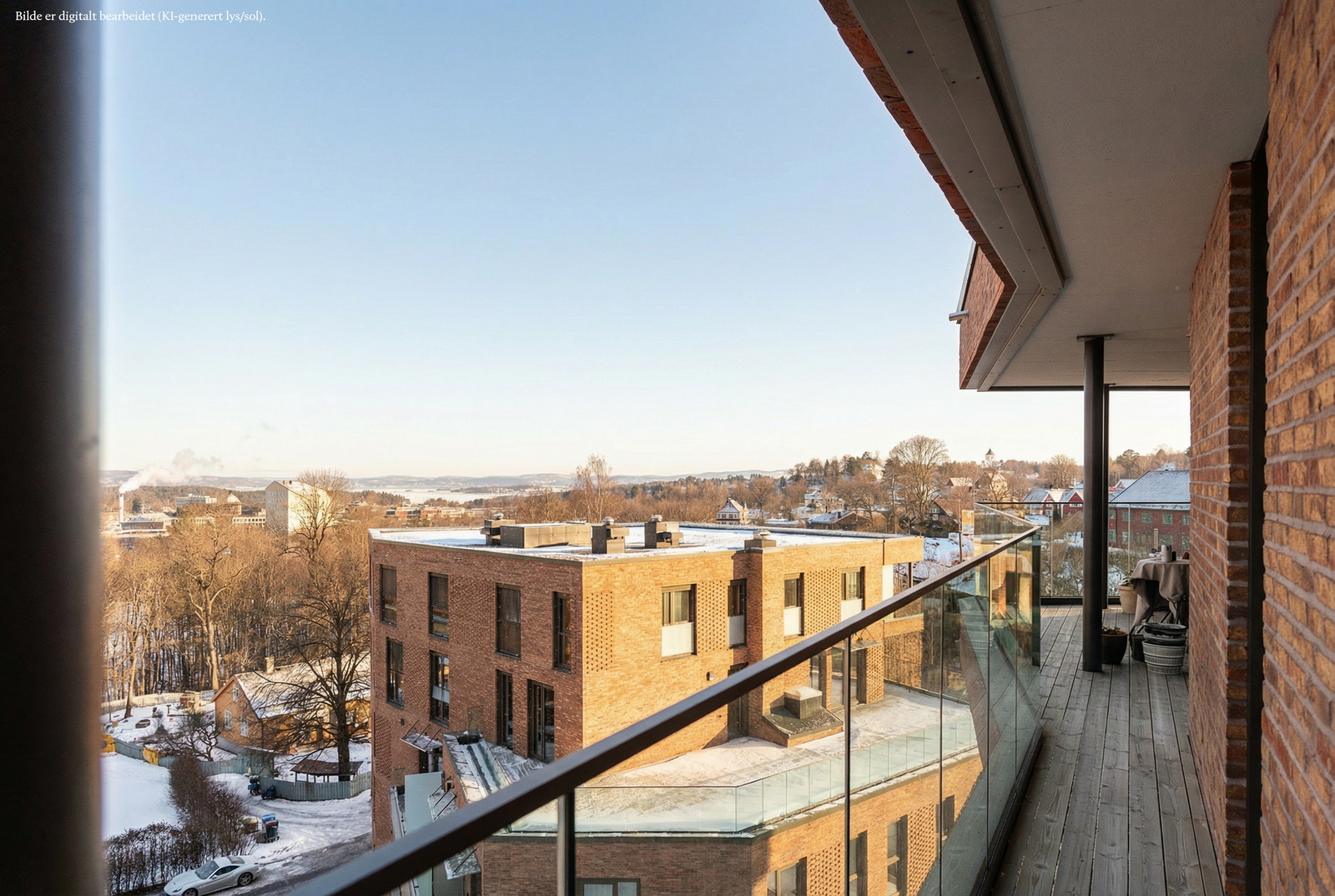 Den vidstrakte utsikten blir som et levende bilde som endrer seg med vær og årstider. Galleribilde