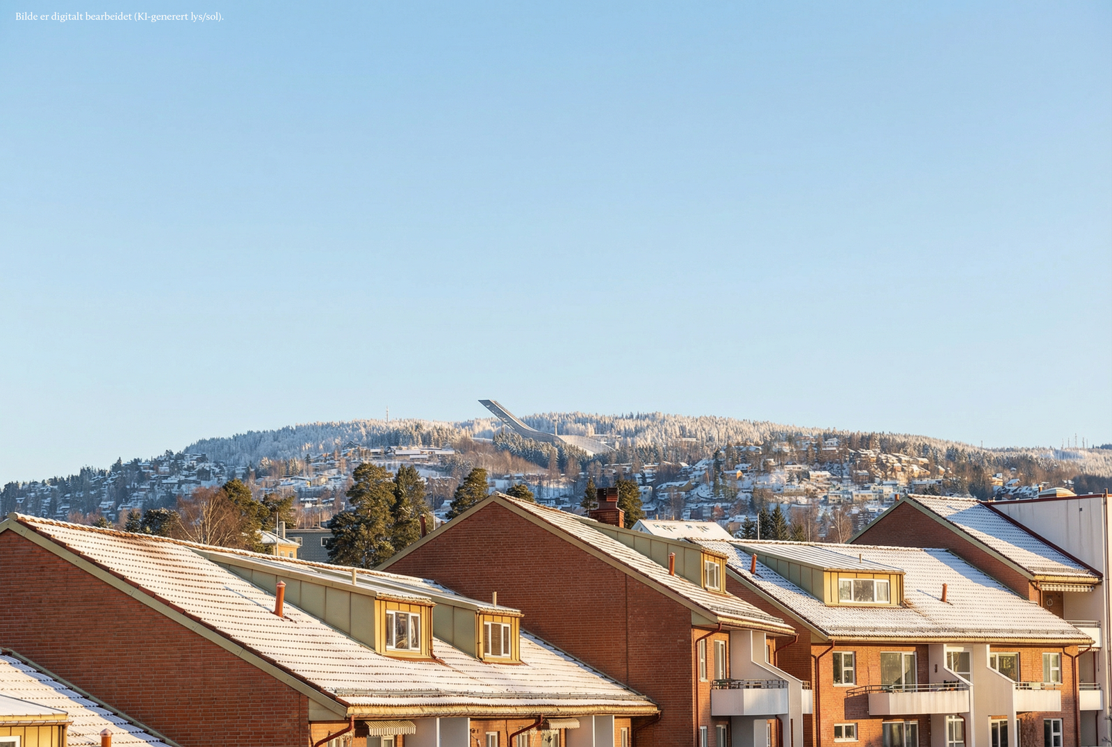Utsikten er både over Oslofjorden og opp mot Holmenkollen. Galleribilde