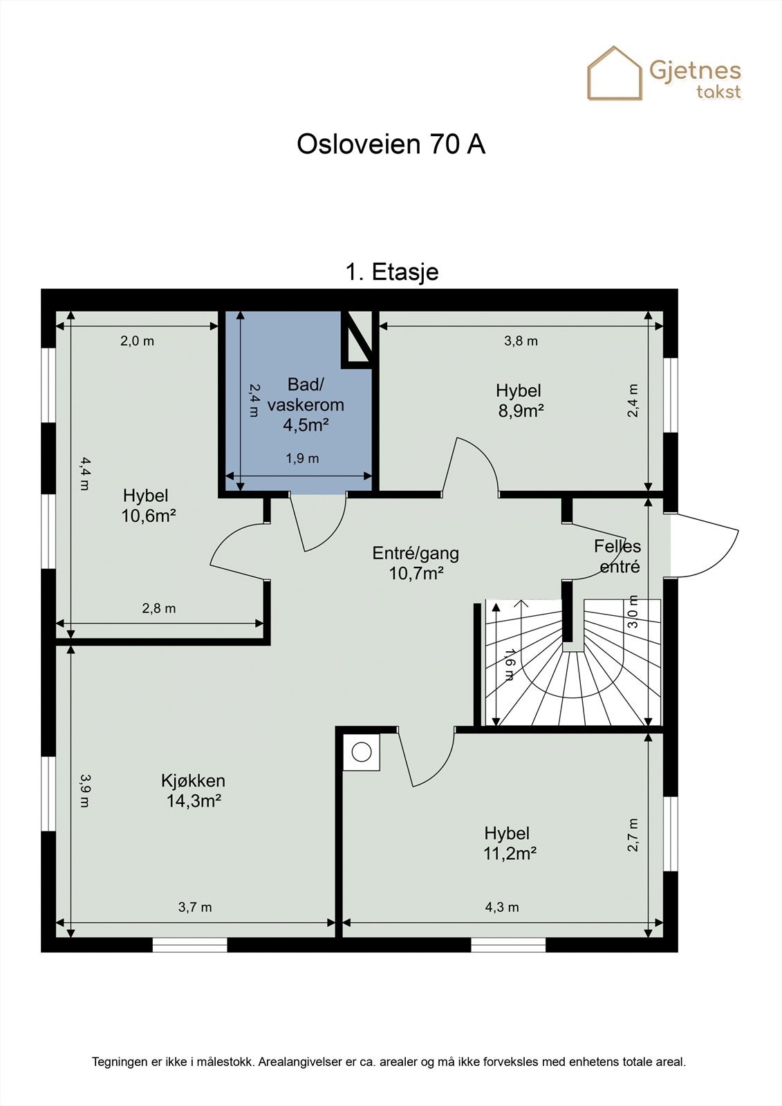 Planskisse 1. etasje Galleribilde