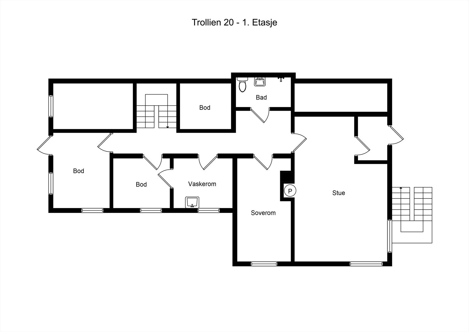 Plantegning u.etasje. Galleribilde