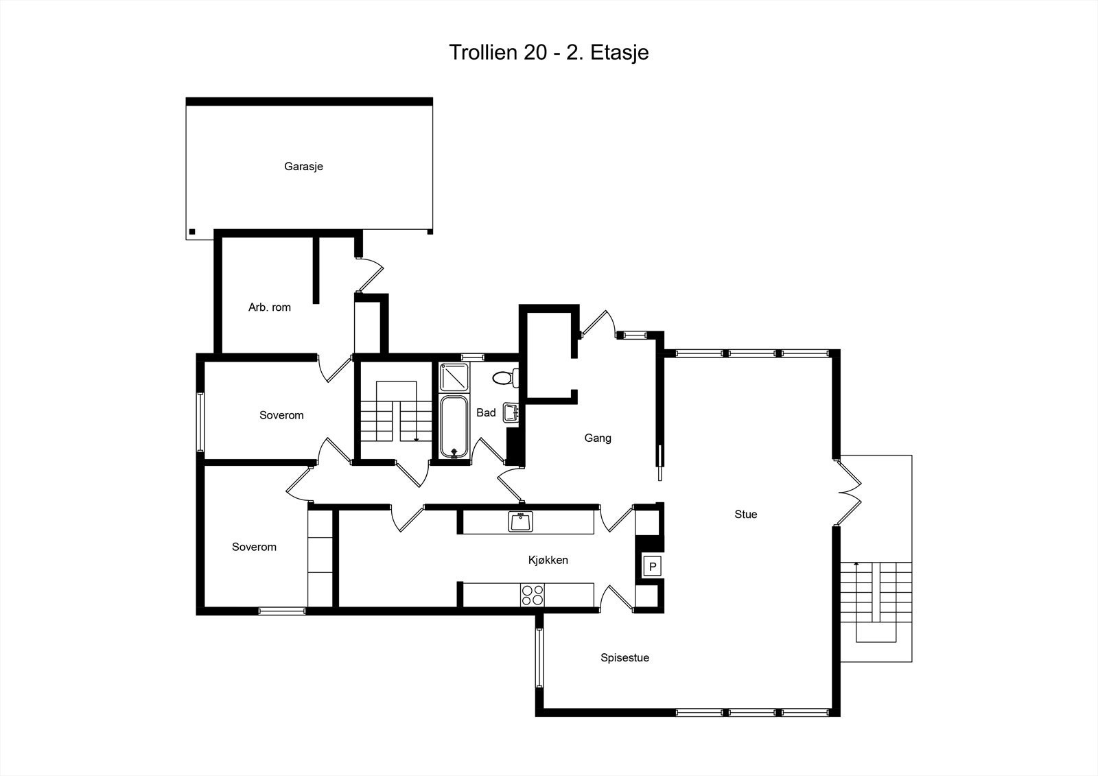 Plantegning 1.etasje. Galleribilde