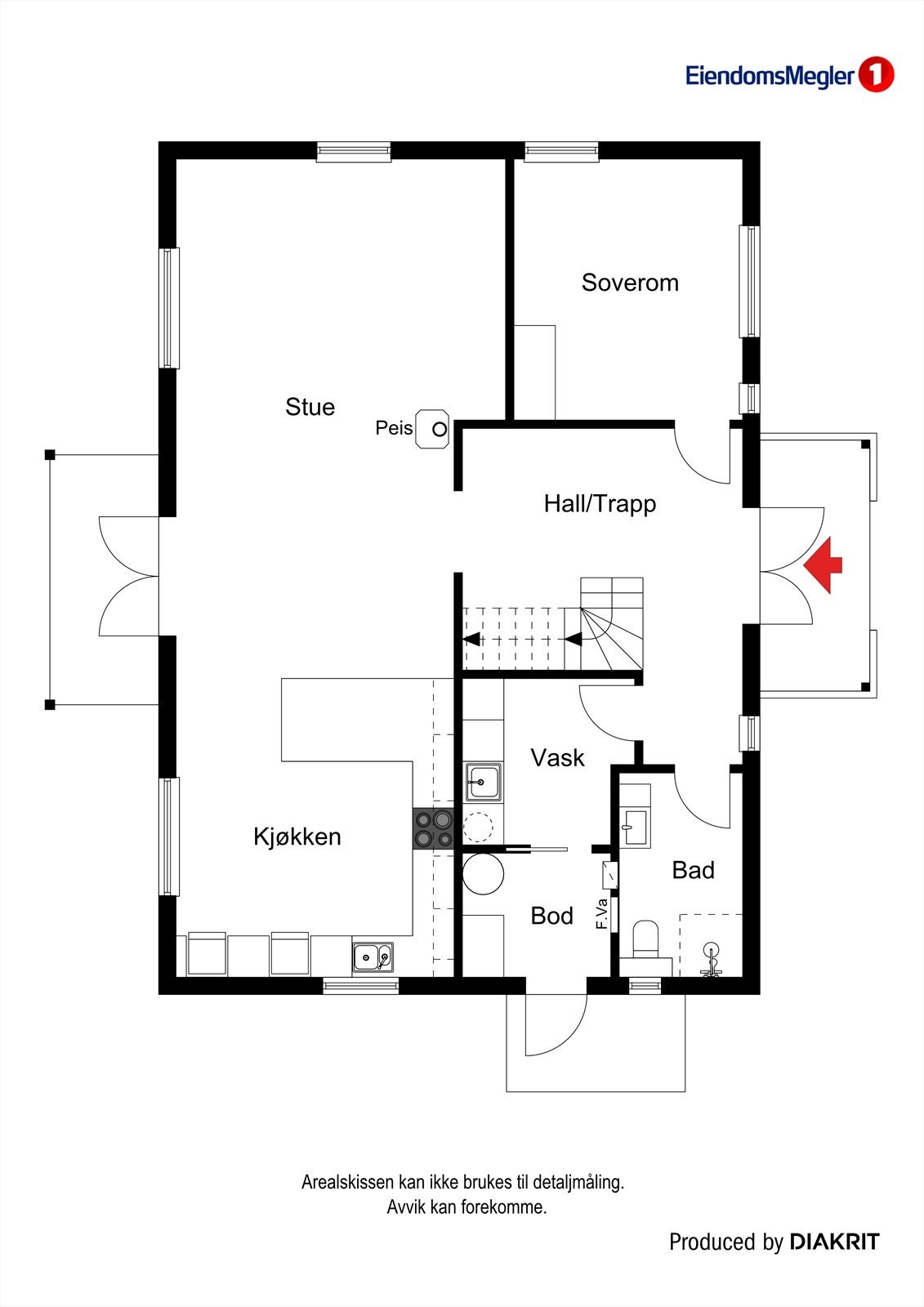 Plantegning 1.etasje. Galleribilde