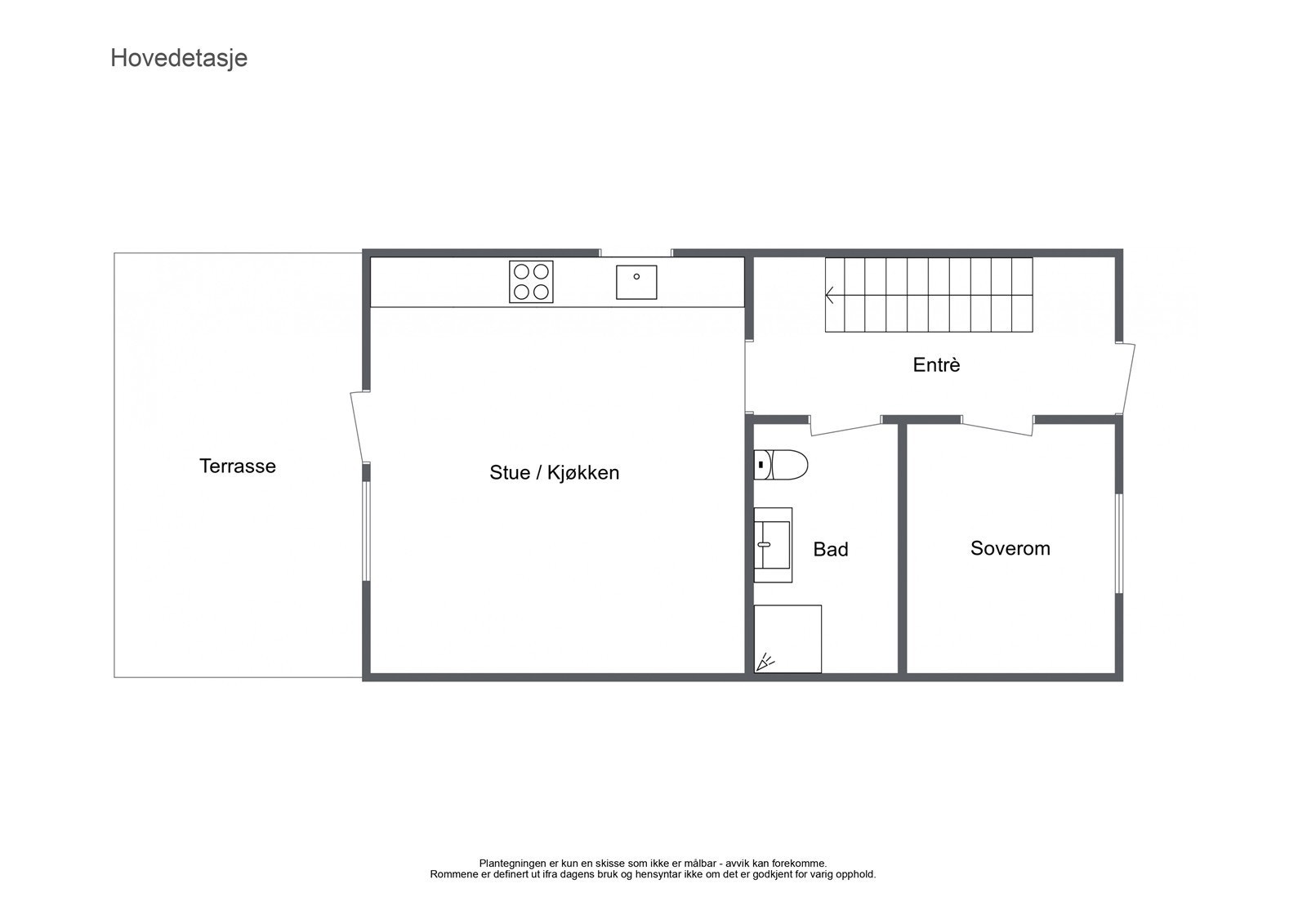 Plantegning 1.etg Galleribilde