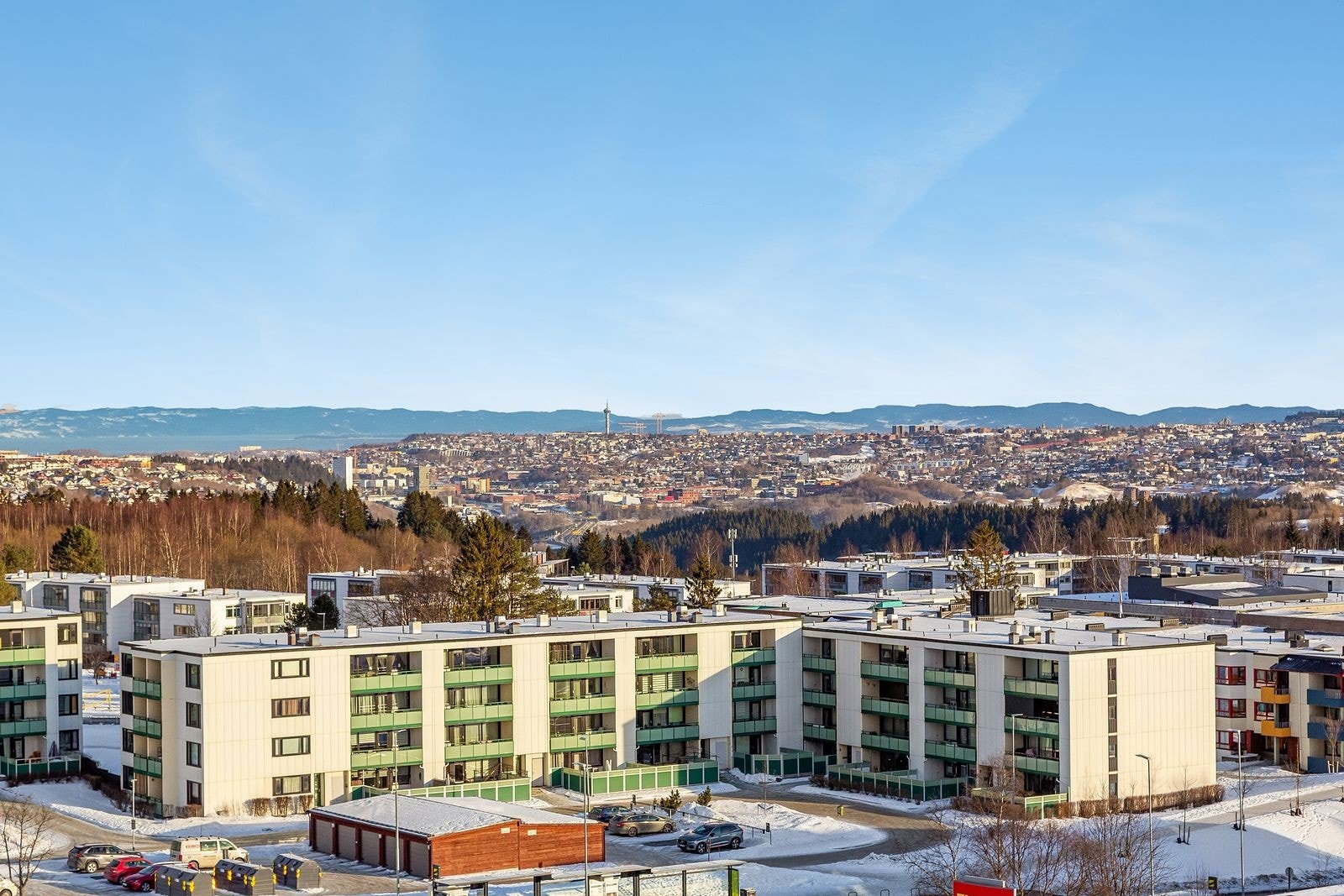 Fra leilighetene er det nydelig utsikt over Trondheim by Galleribilde