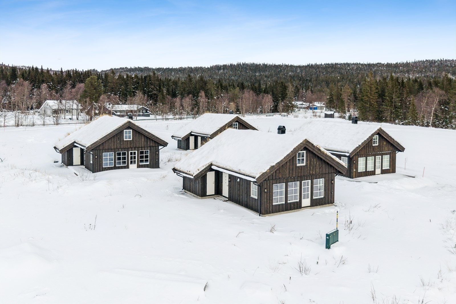 Dette er utstillingshytter som er oppført i forbindelse med utviklingen av et nytt og trivelig hyttefelt. Galleribilde