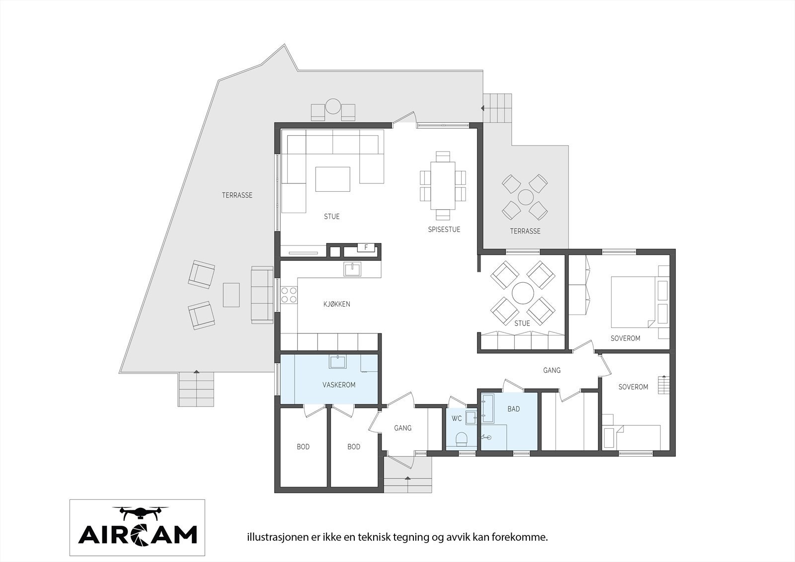 Dagen faktiske planløsning Galleribilde