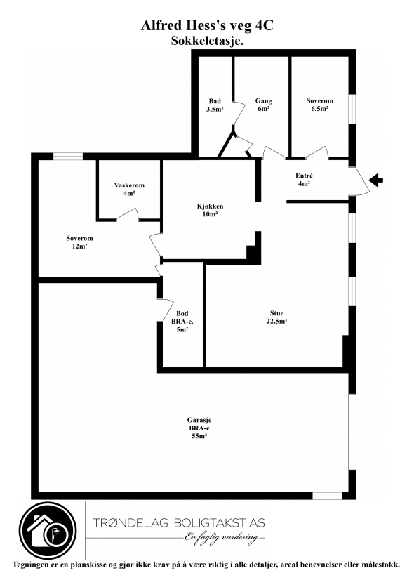 Plantegning sokkeletasje. Galleribilde