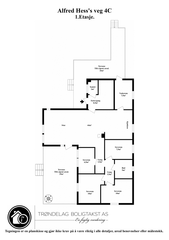Plantegning hovedetasje Galleribilde