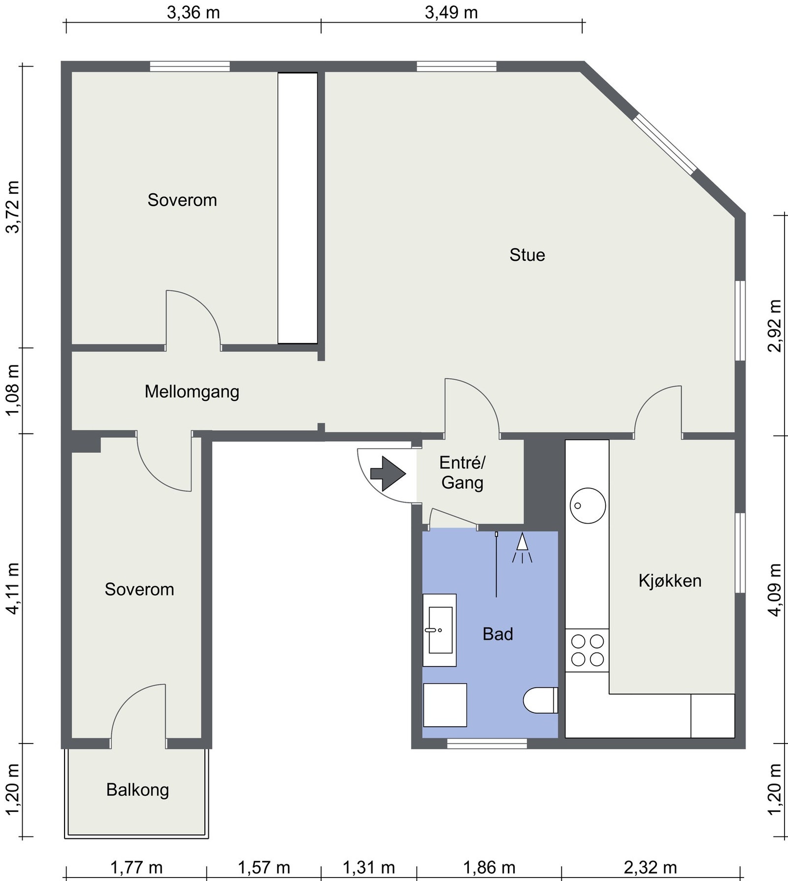 Plantegning. Galleribilde