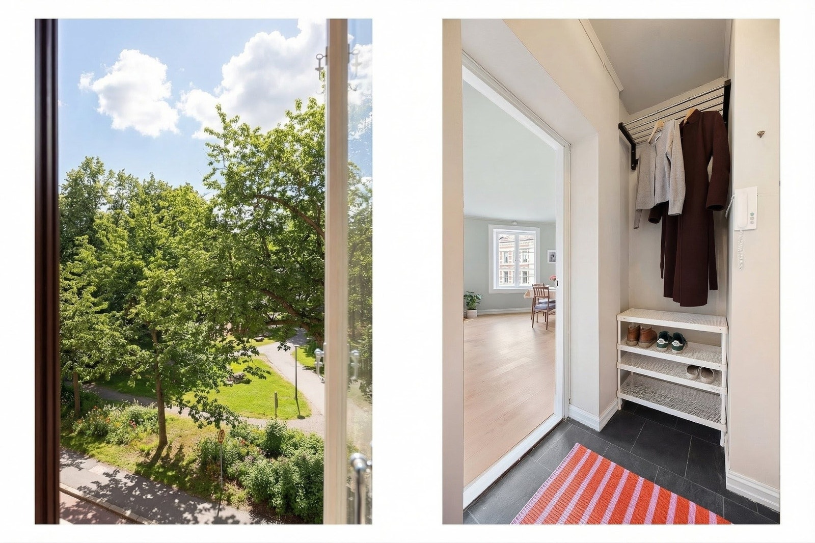 Utsikten fra hovedsoverom og entré. Galleribilde