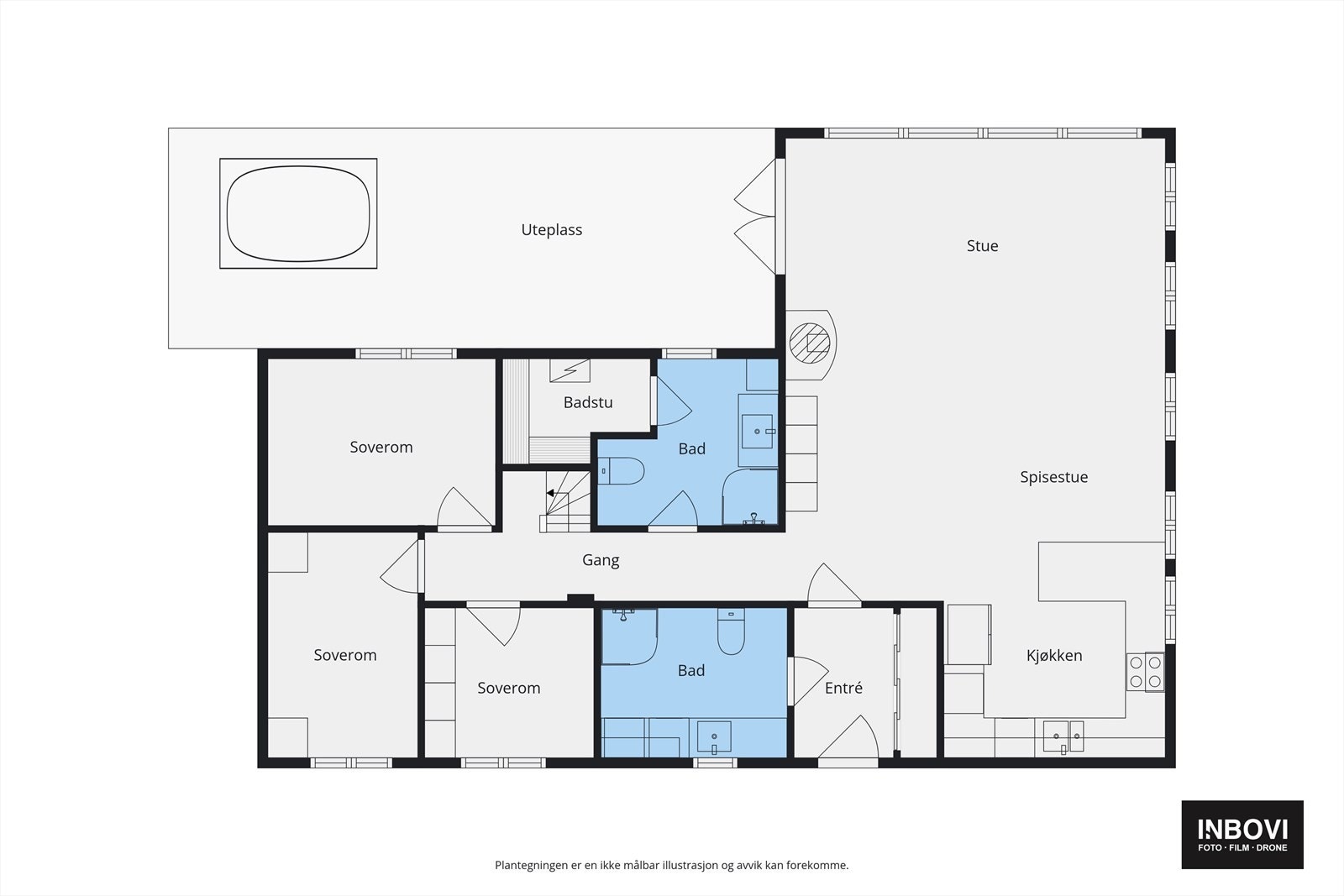 Plantegning 1.etg Galleribilde
