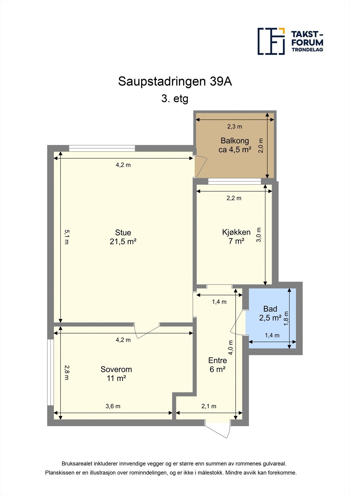 Planskisse - 3. etasje Galleribilde