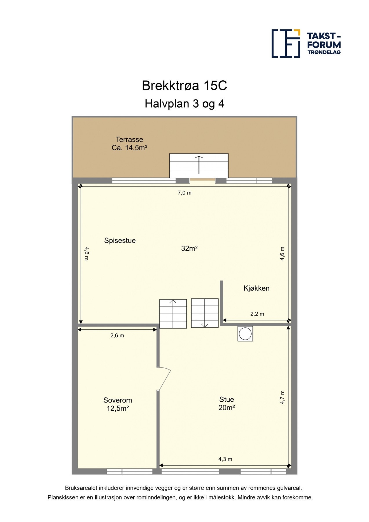 Plantegning 3. og 4. plan. Galleribilde