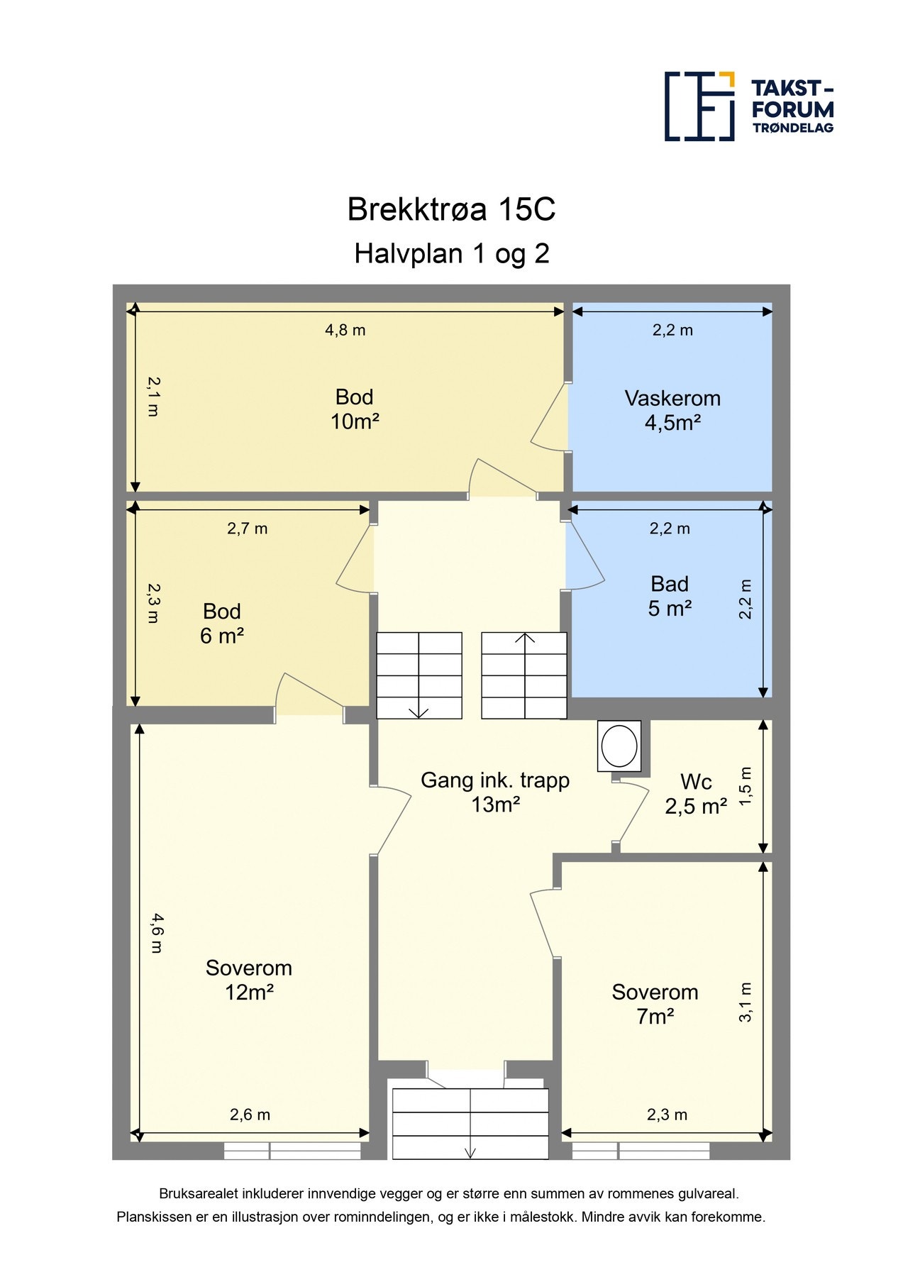Plantegning 1. etg og underetg. Galleribilde