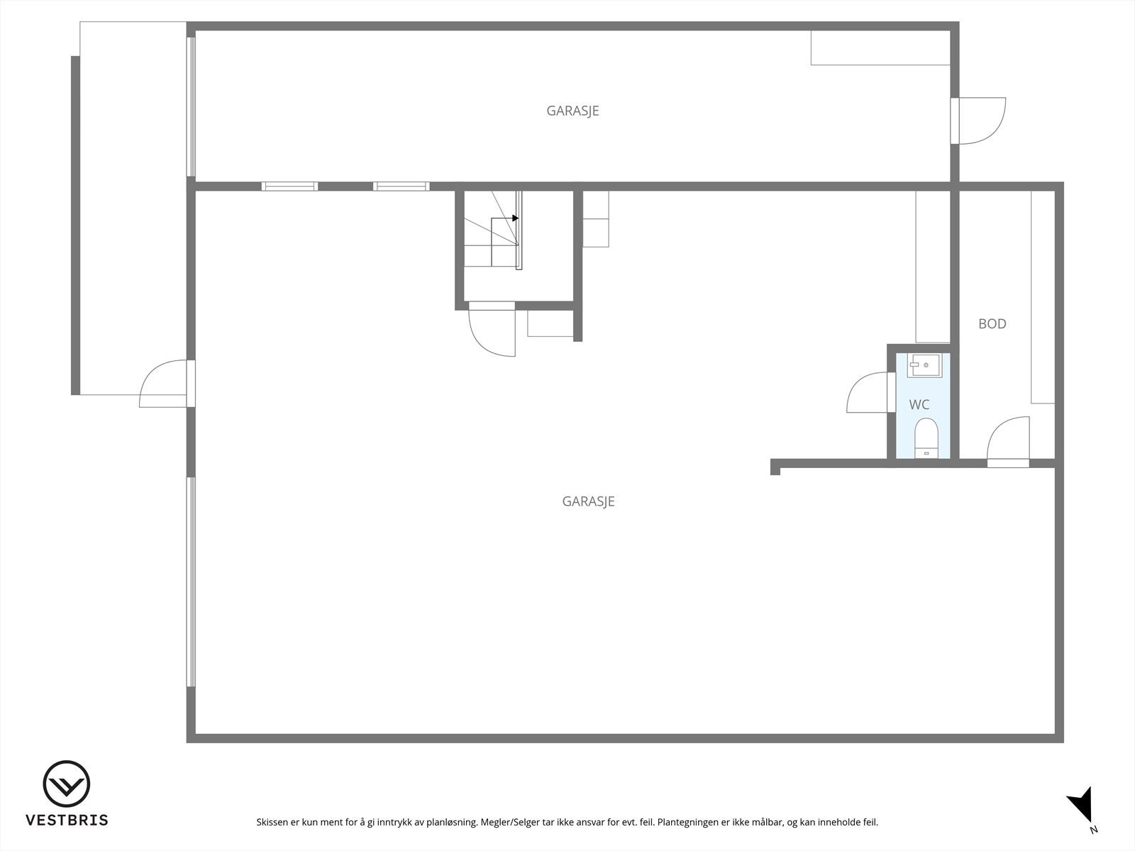 Plantegning kjellerplan Galleribilde