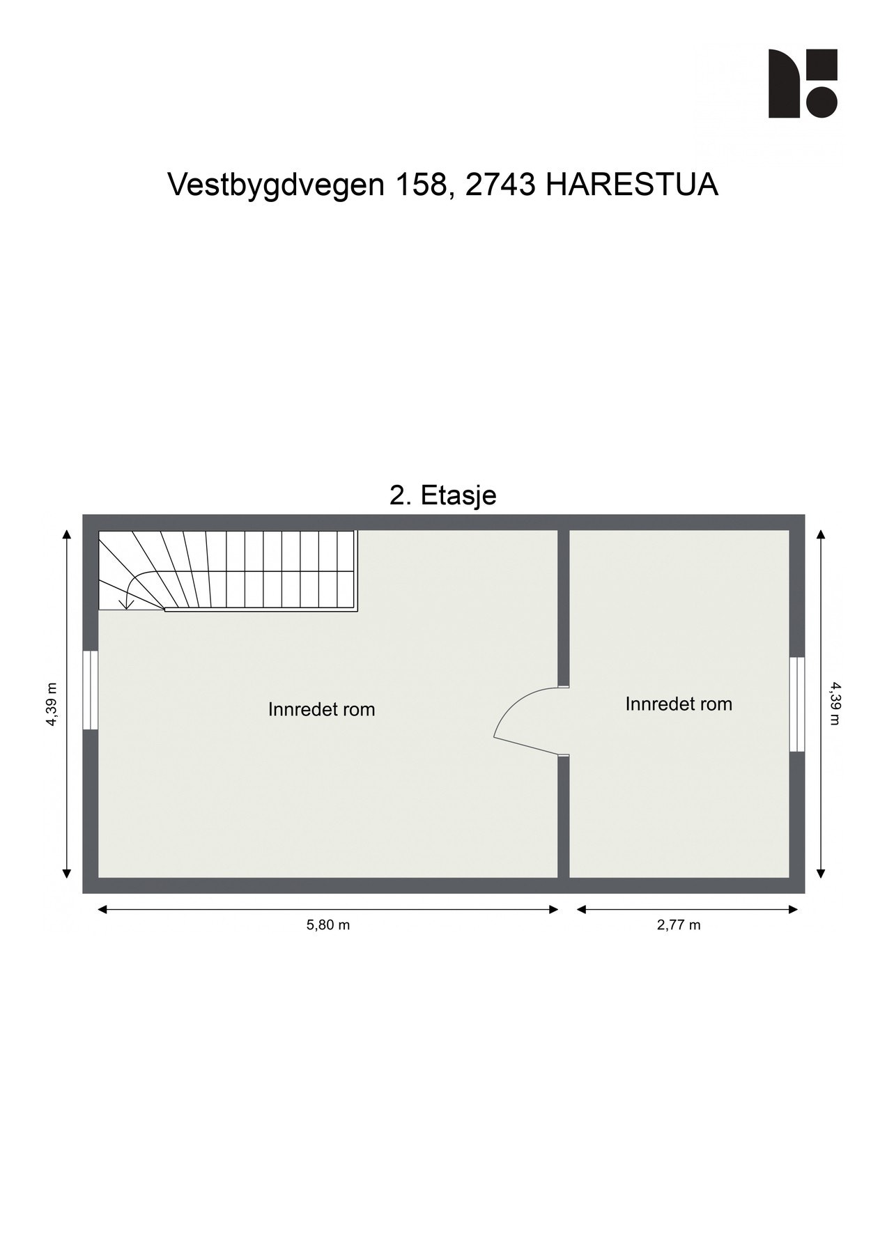 Etasjen er ikke godkjent til varig opphold. Galleribilde