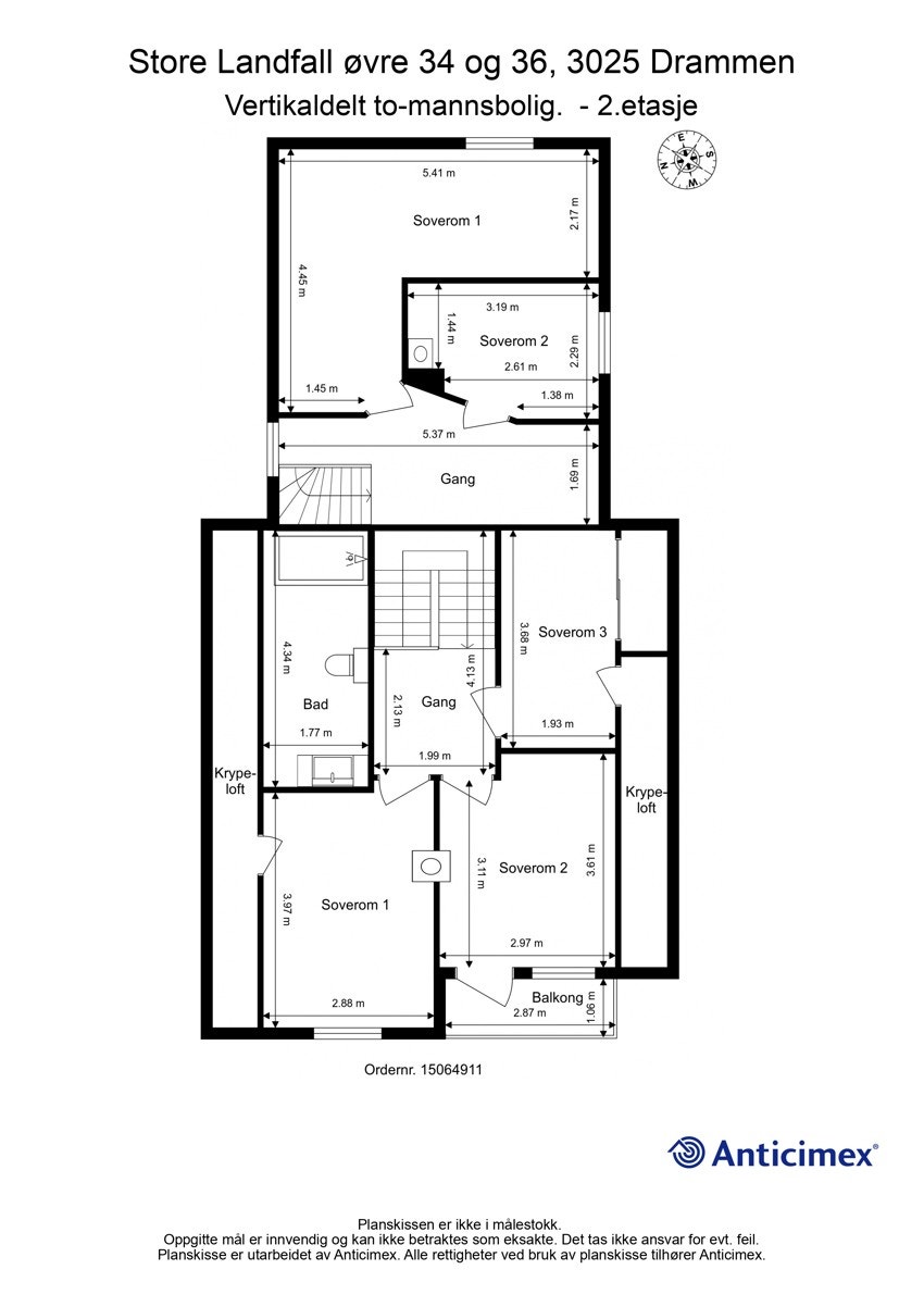 Plantegning 2.etasje Galleribilde