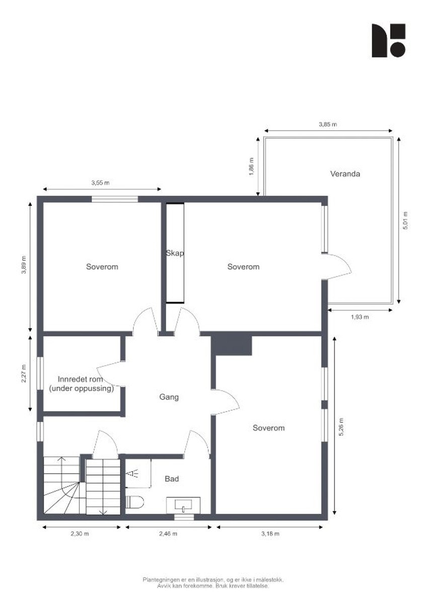 Plantegning 2.etasje Galleribilde