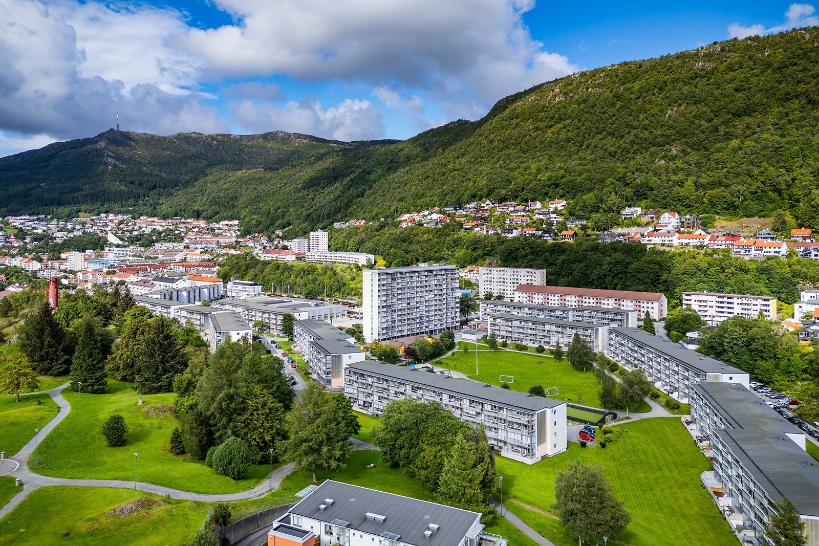 Aksjelaget har store grøntområder til glede for ny beboer. Galleribilde