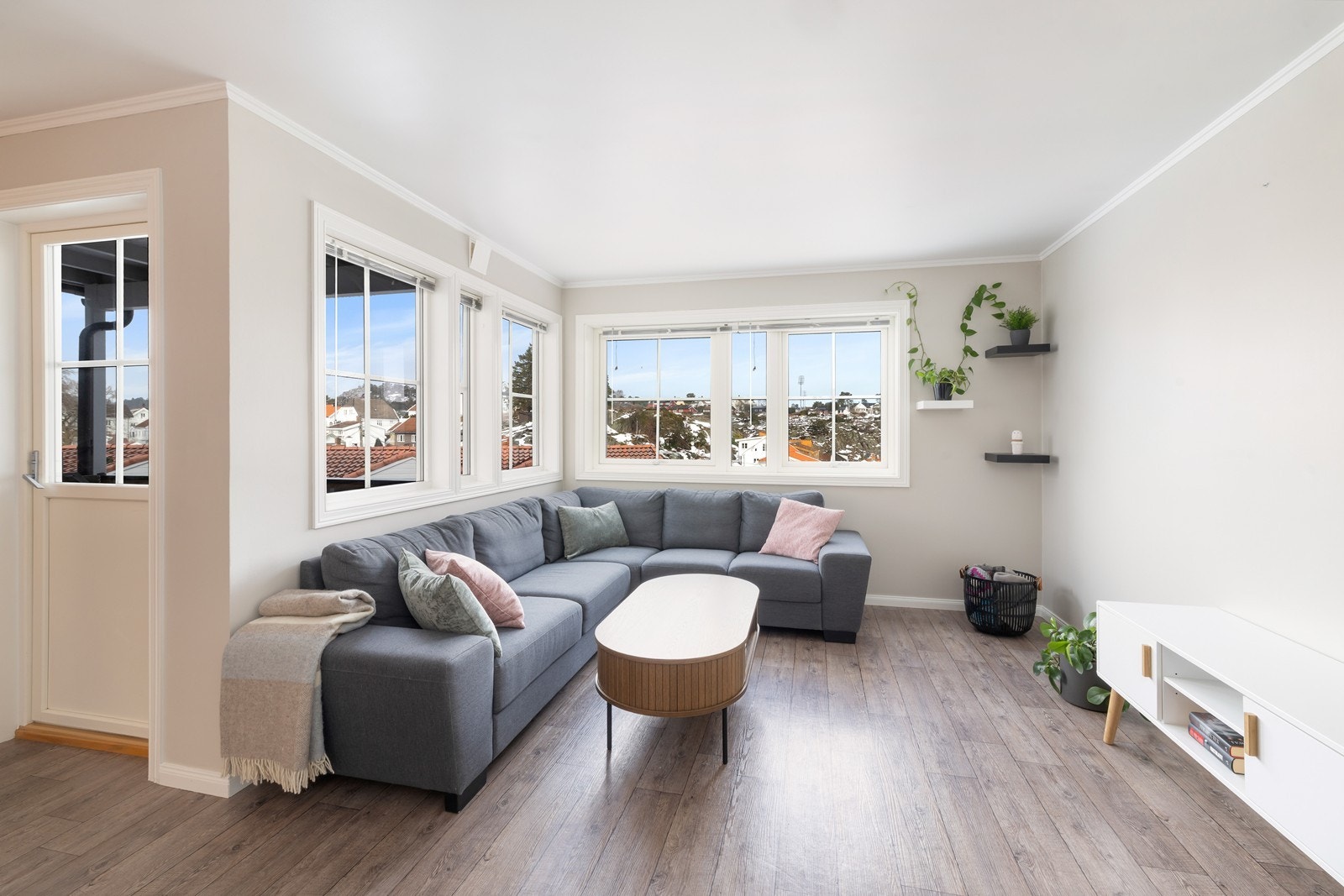 Nøytrale fargevalg gjør det enkelt å innrede. Galleribilde