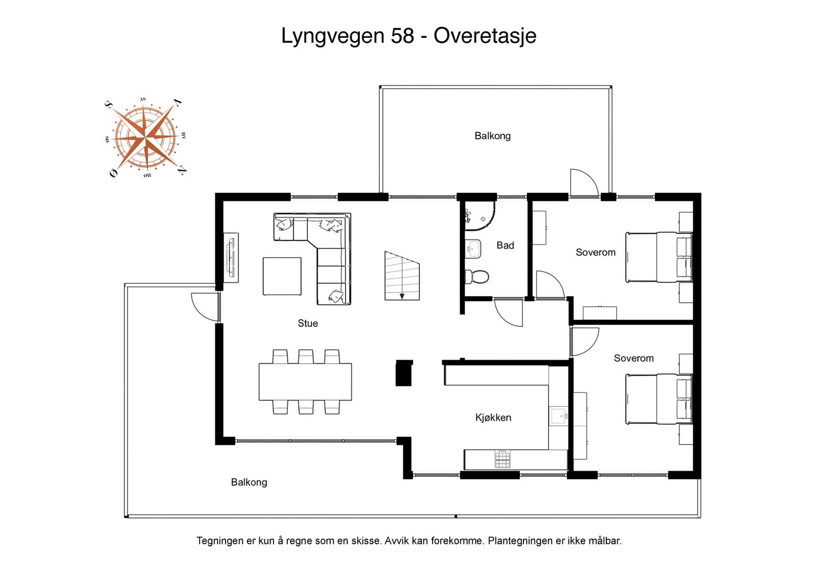 Plantegning 1.etg. Galleribilde