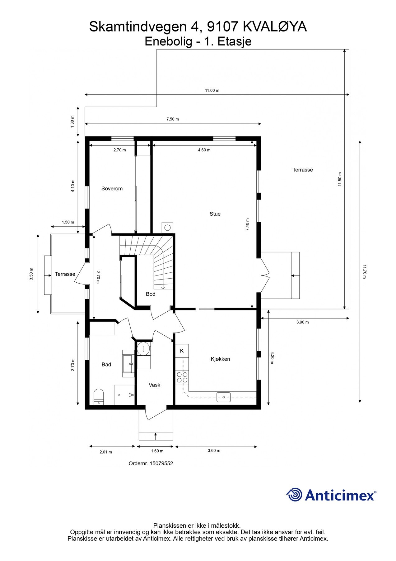 Plantegning 1 etg Galleribilde