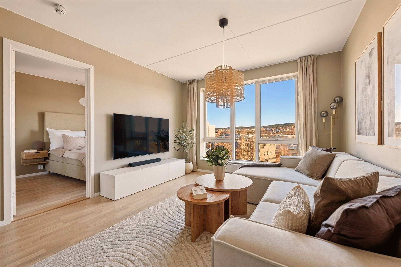 Boligen er en svært lekker og gjennomført 4 roms leilighet på Vollebekk med høy standard og delikate materialvalg. Galleribilde