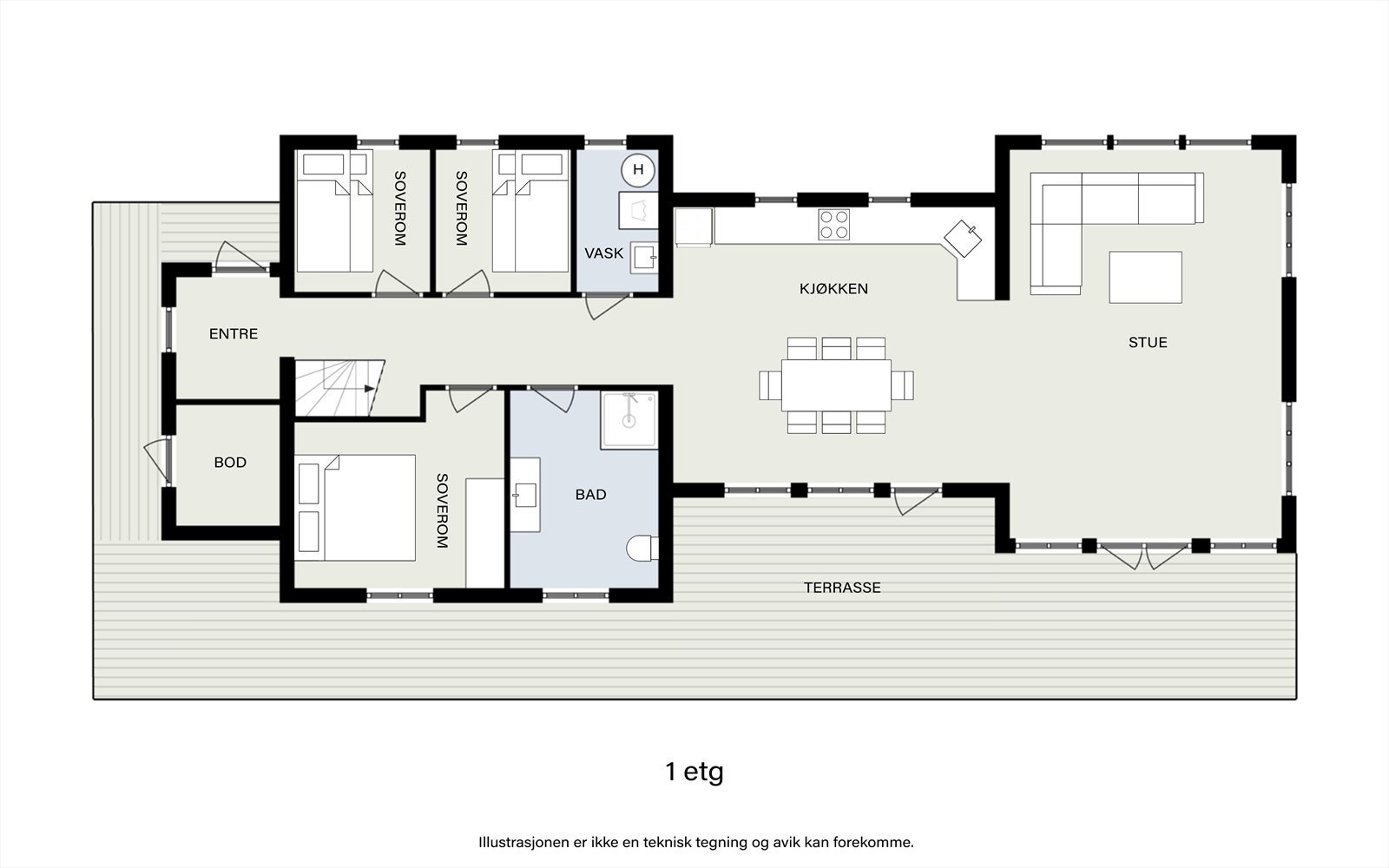 Plantegning 1.etasje Galleribilde