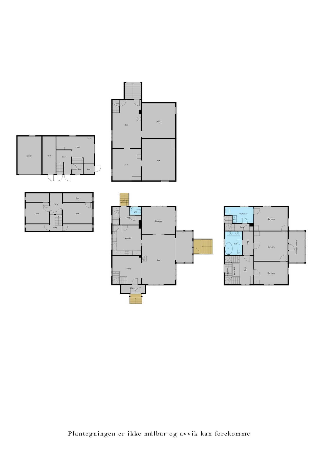 Plantegning alle plan Galleribilde