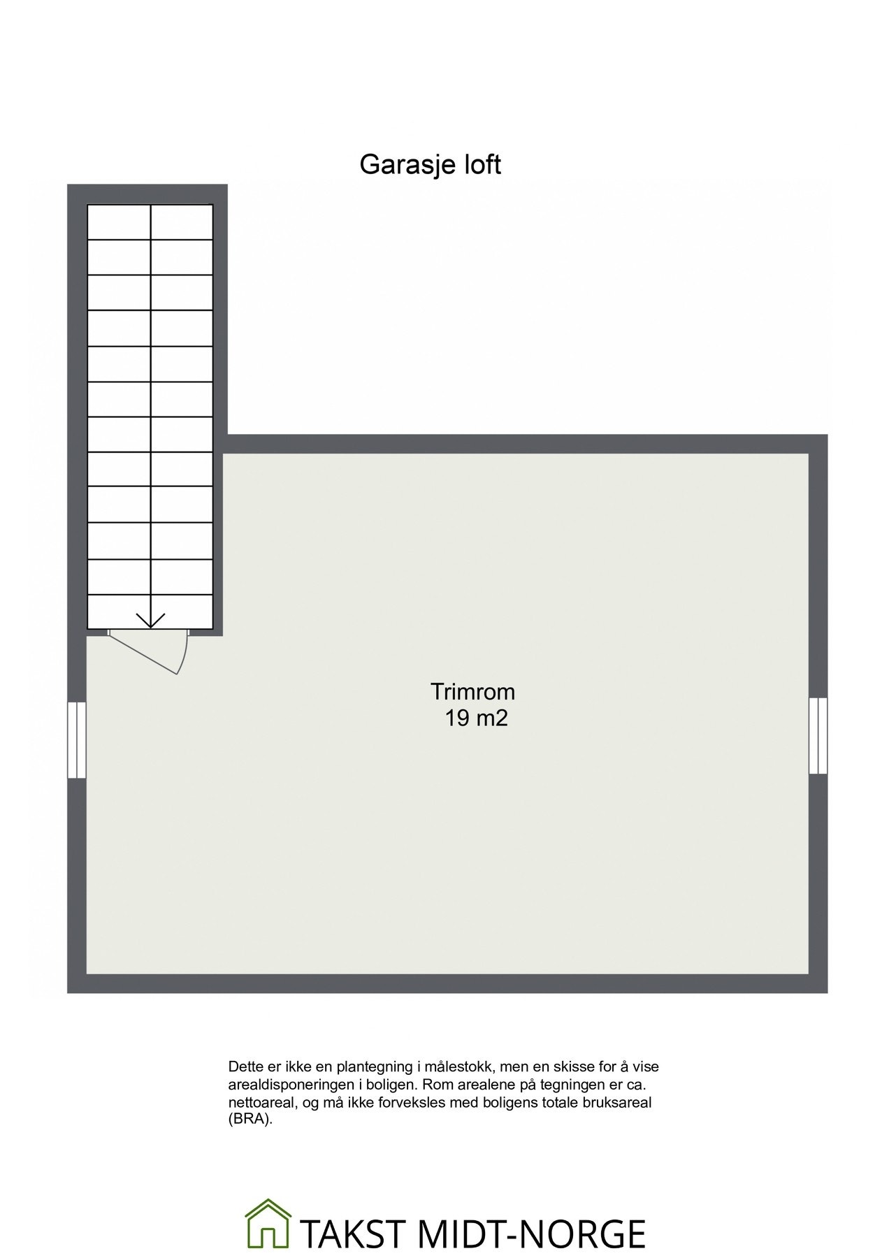 Planskisse loft over garasje Galleribilde
