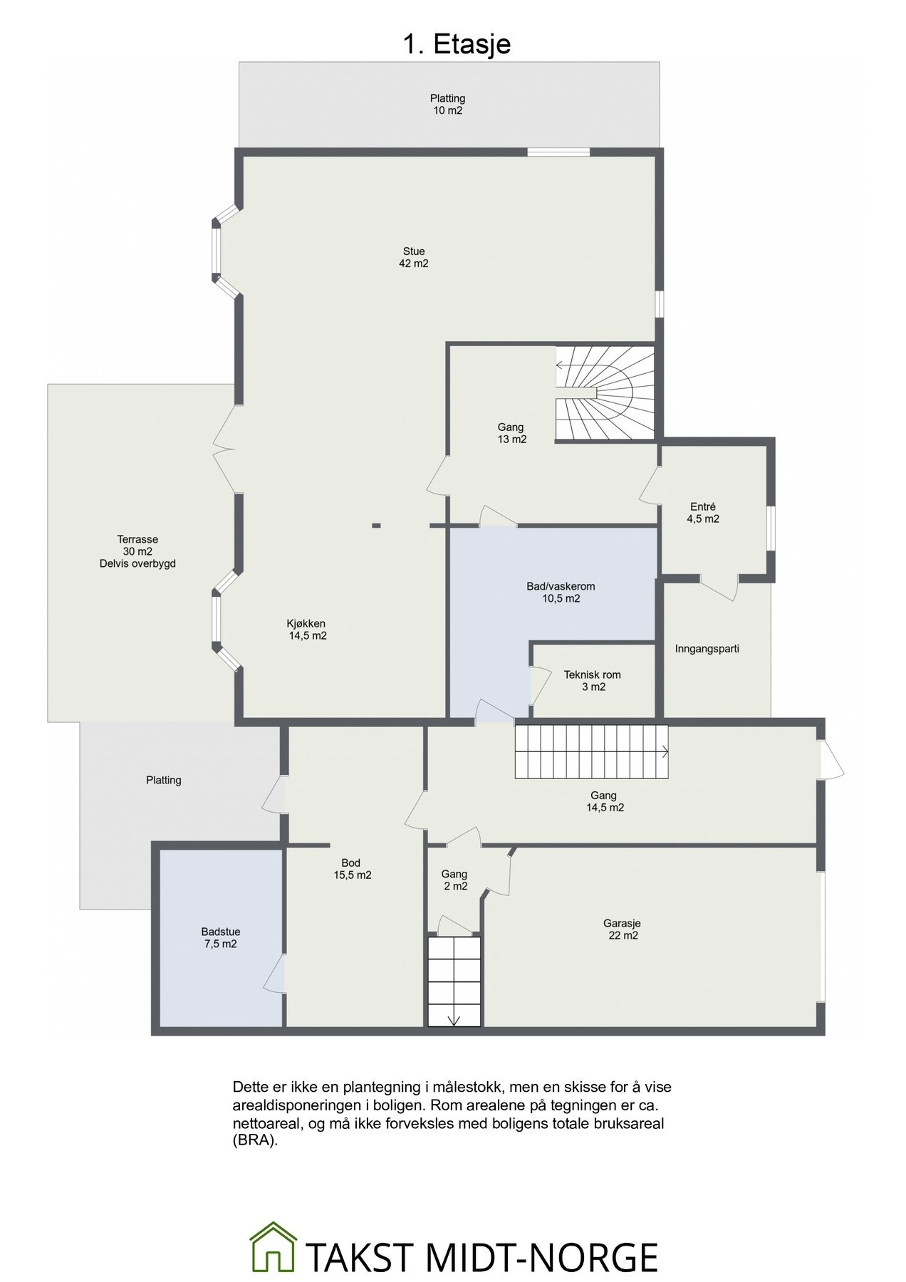 Planskisse 1. etasje Galleribilde