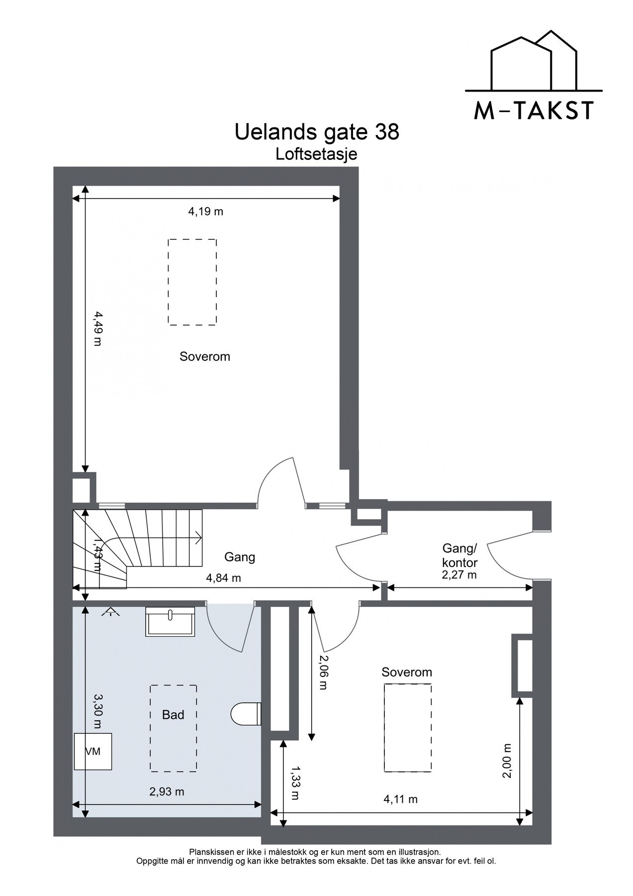 Plantegning loft. Galleribilde