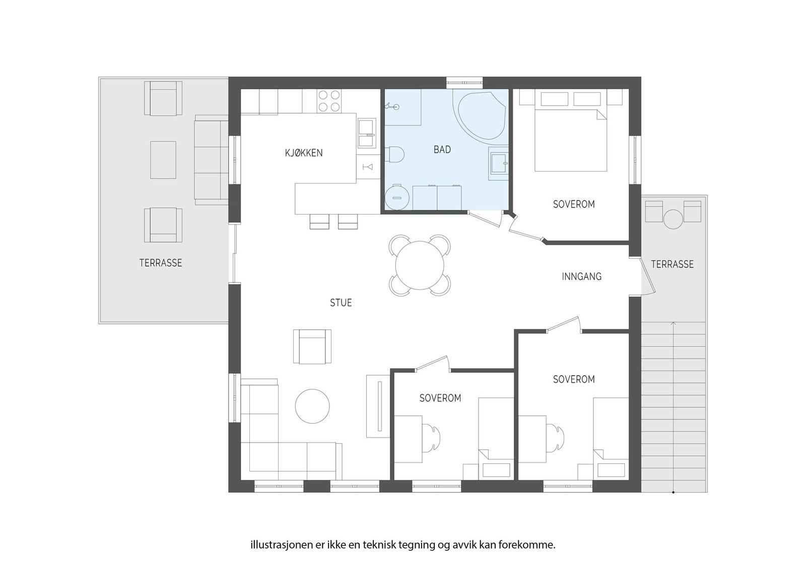 Plantegning 2. etasje Galleribilde