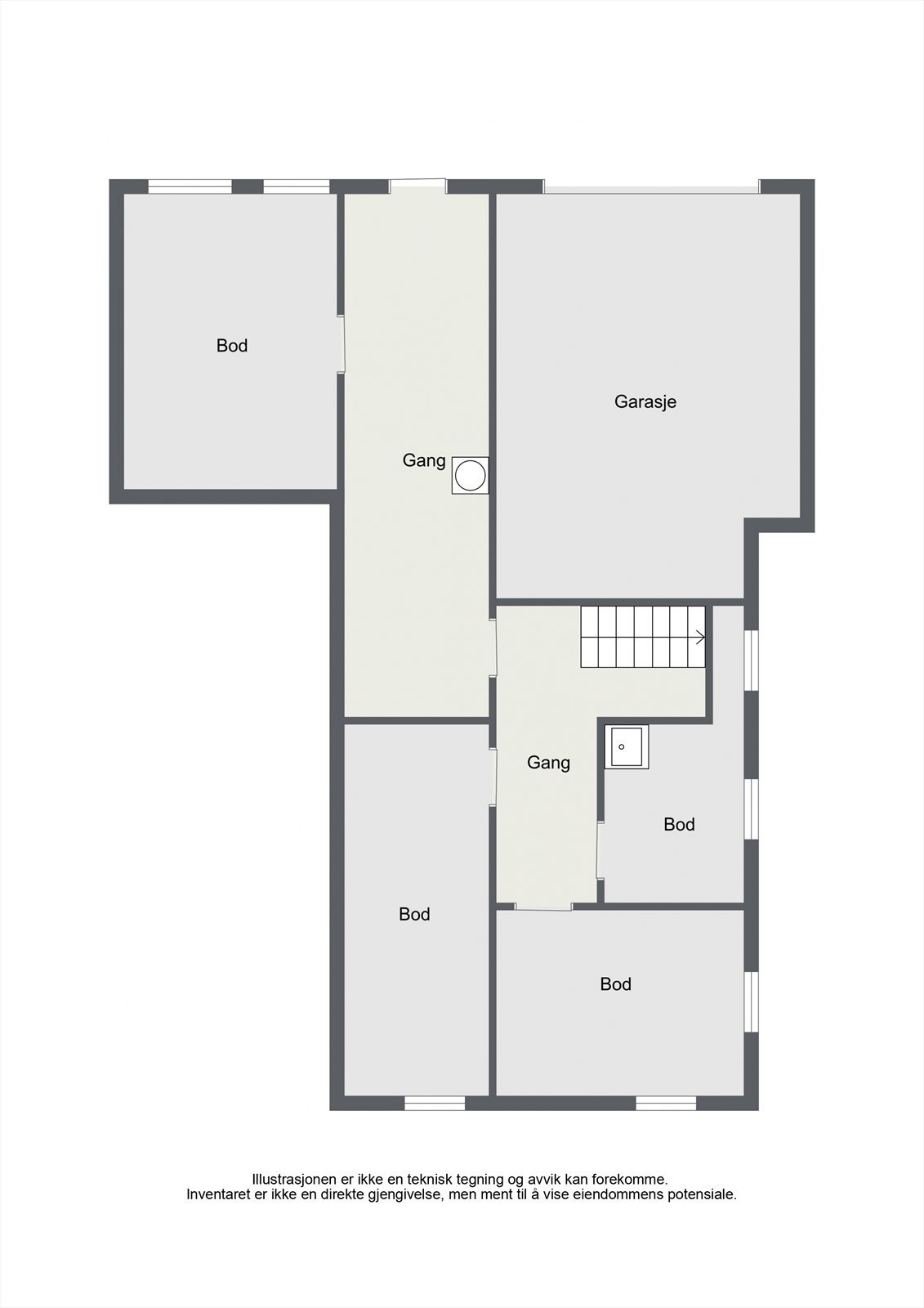 Plantegning Kjeller. Galleribilde