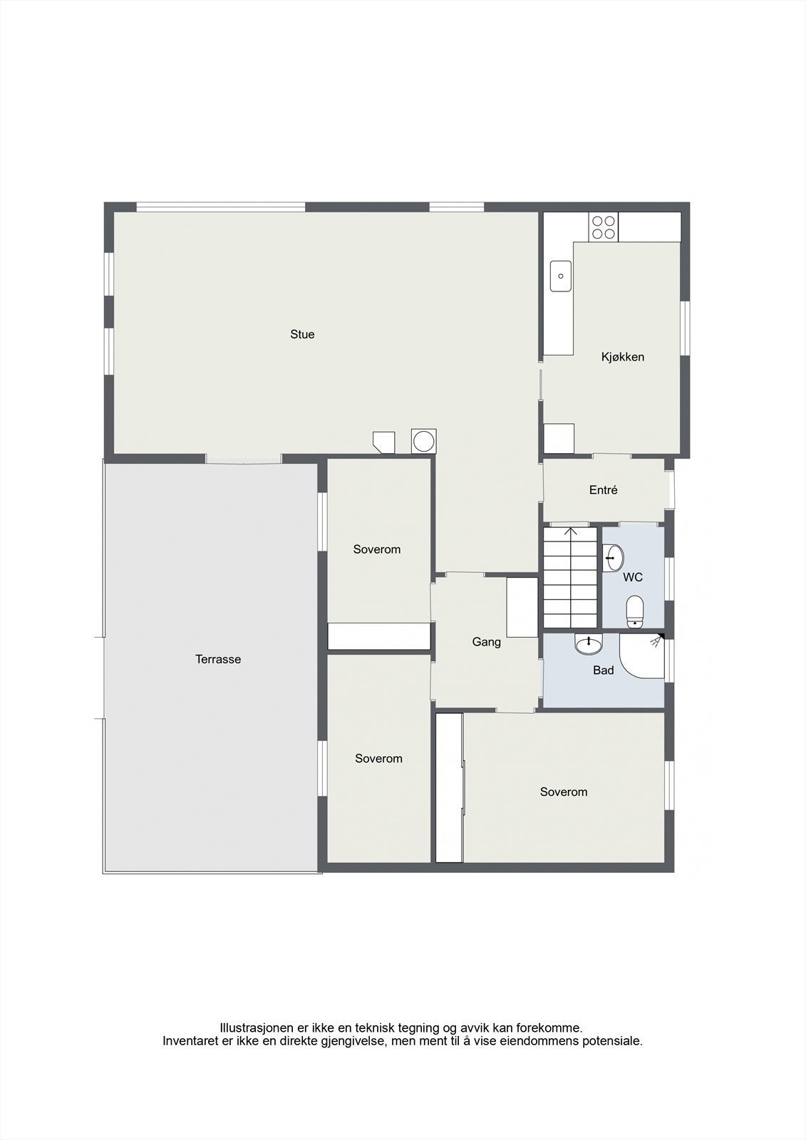 Plantegning 1.etasje. Galleribilde