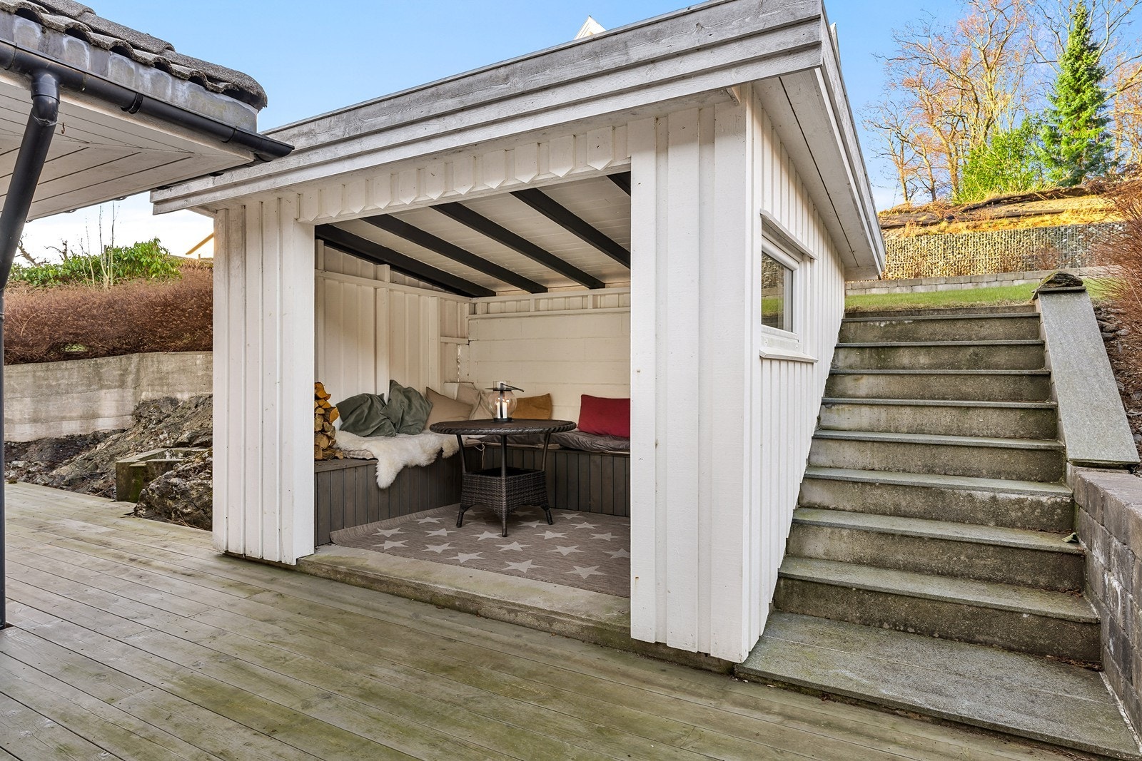 Koselig hagestue som måler 7 m2. Galleribilde