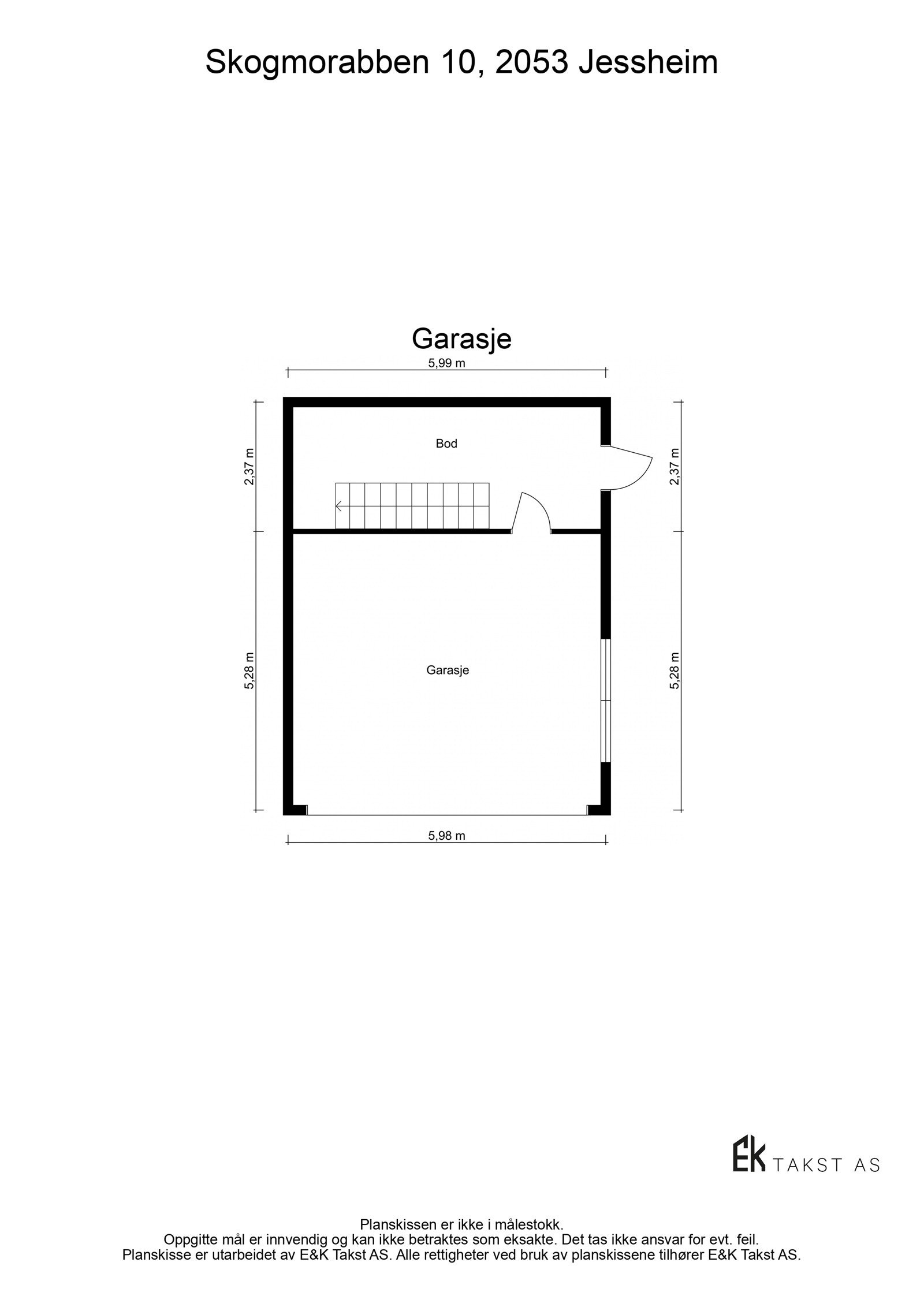 Plantegning garasje - 1. etasje Galleribilde