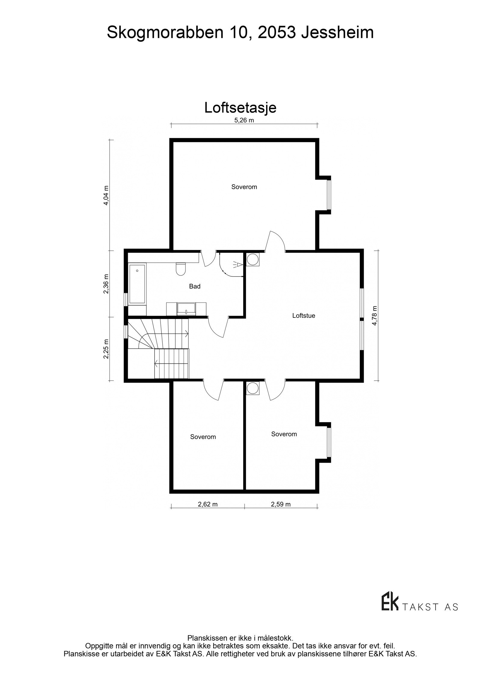 Plantegning - Loftsetasje Galleribilde