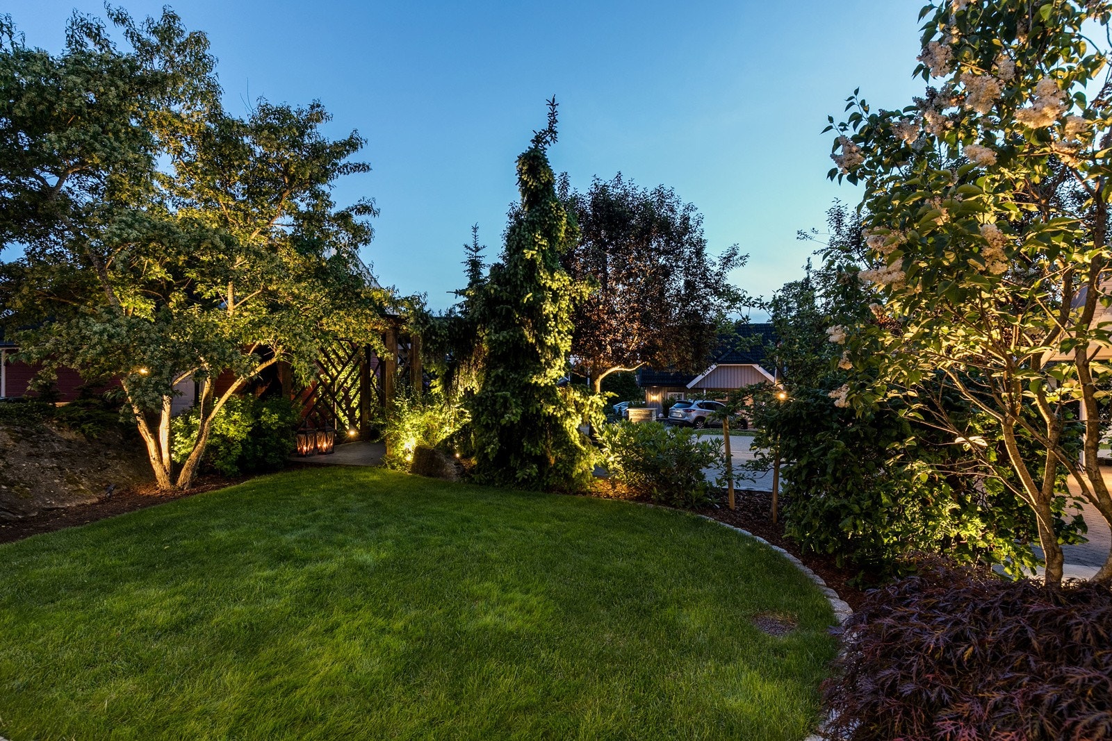 Hagen er meget pent opparbeidet og er inndelt i flere soner Galleribilde