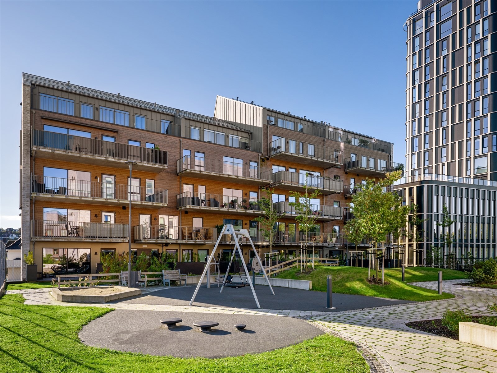 Pent opparbeidet atrium som senere skal utvides. Galleribilde