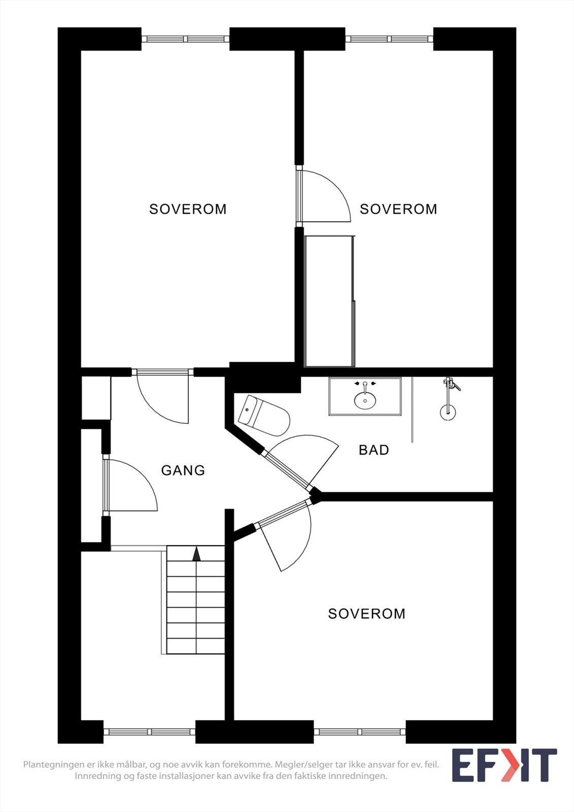 Planløsning 2. etasje Galleribilde