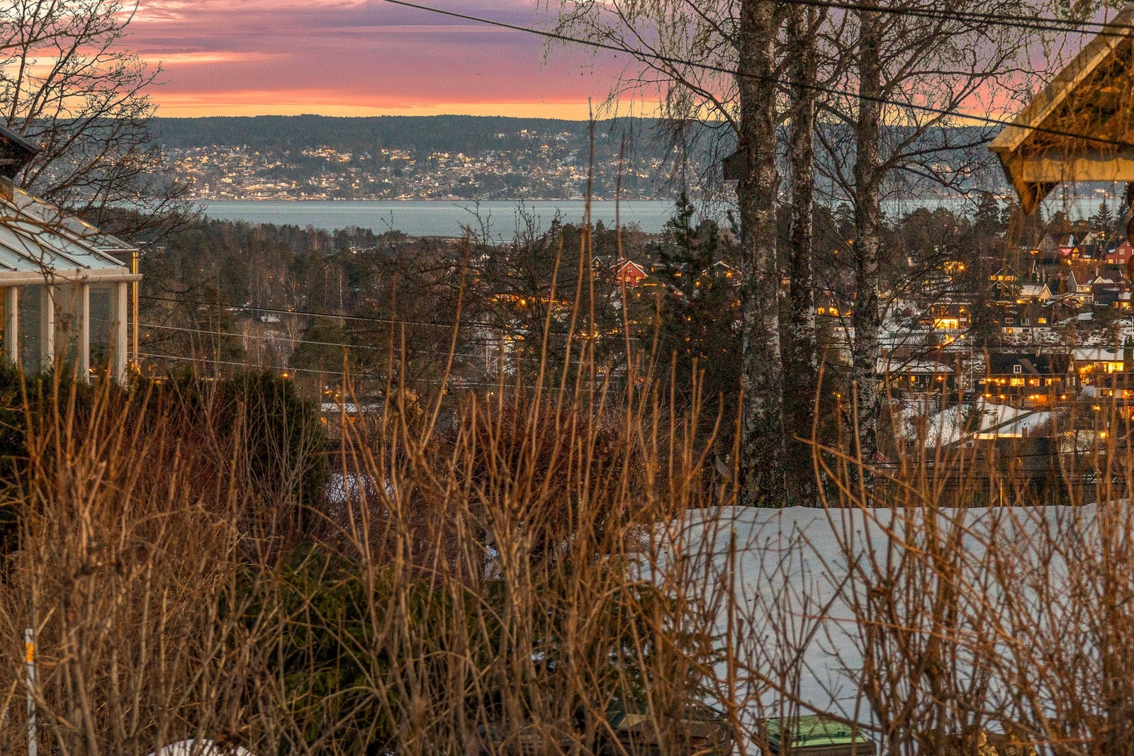 Utsikt til Oslofjorden fra uteområdene. Galleribilde